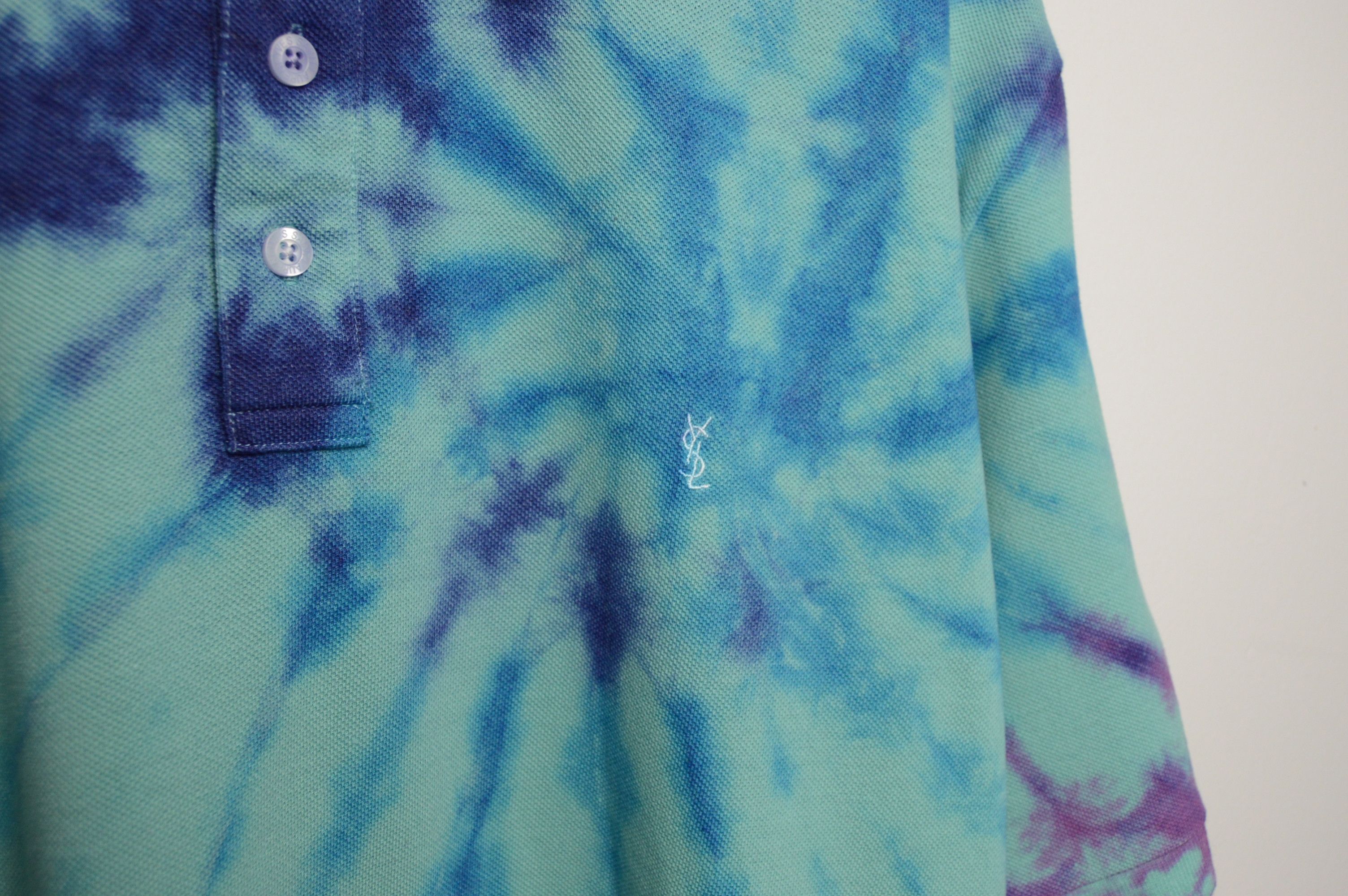 Saint Laurent Paris ysl tie dye polo Size US L / EU 52-54 / 3 - 11 Thumbnail