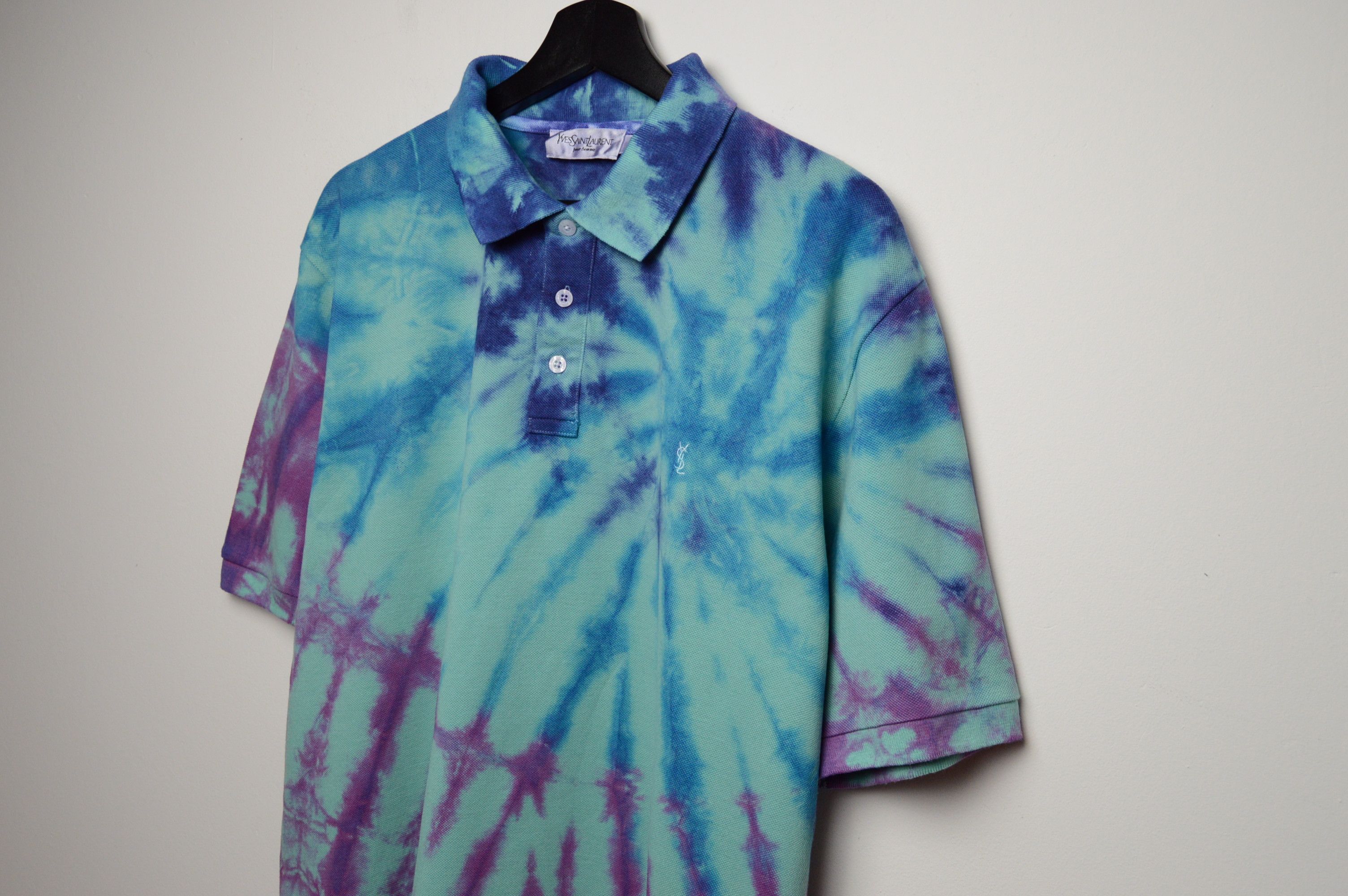 Saint Laurent Paris ysl tie dye polo Size US L / EU 52-54 / 3 - 6 Thumbnail