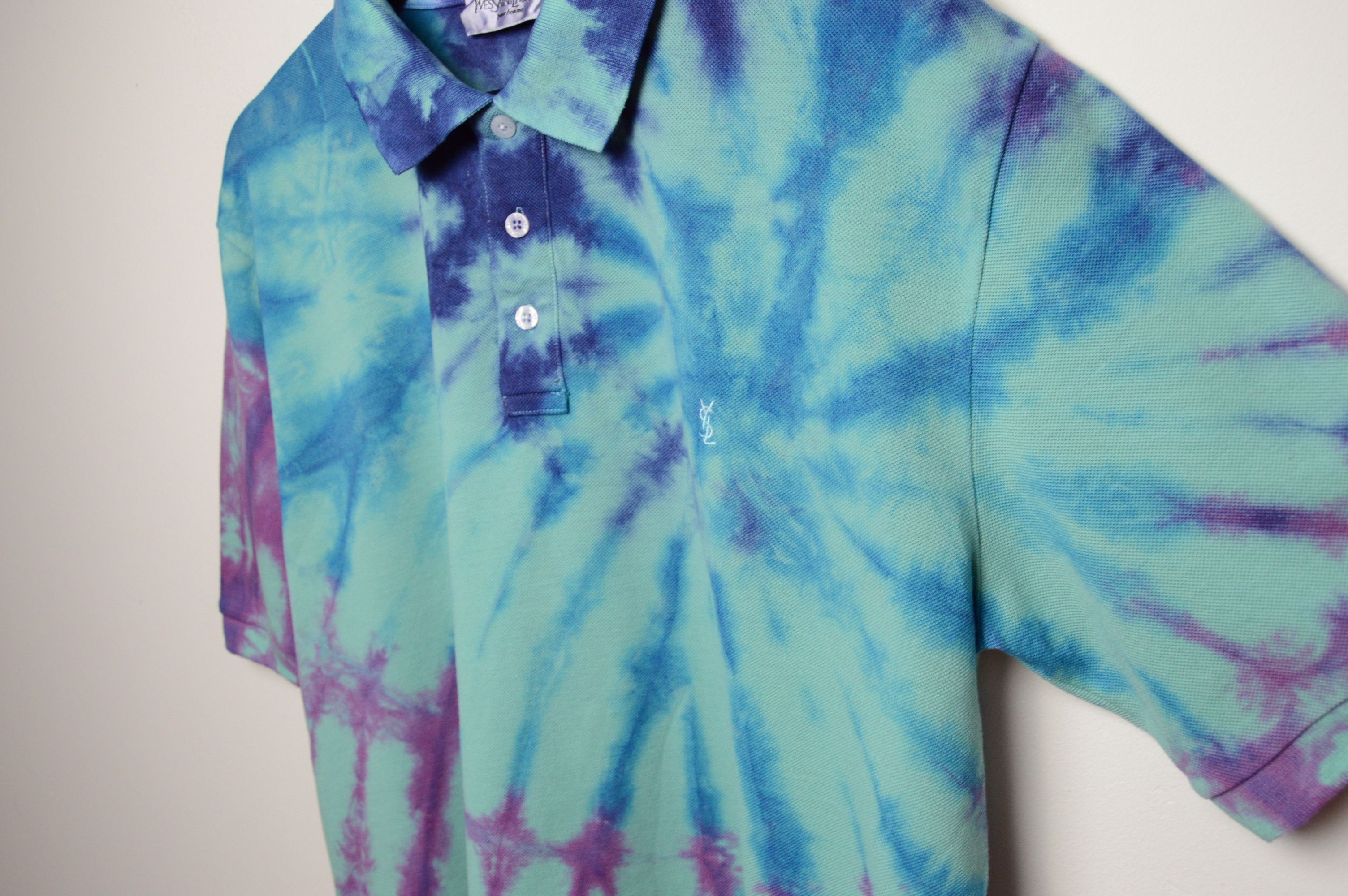 Saint Laurent Paris ysl tie dye polo Size US L / EU 52-54 / 3 - 9 Thumbnail