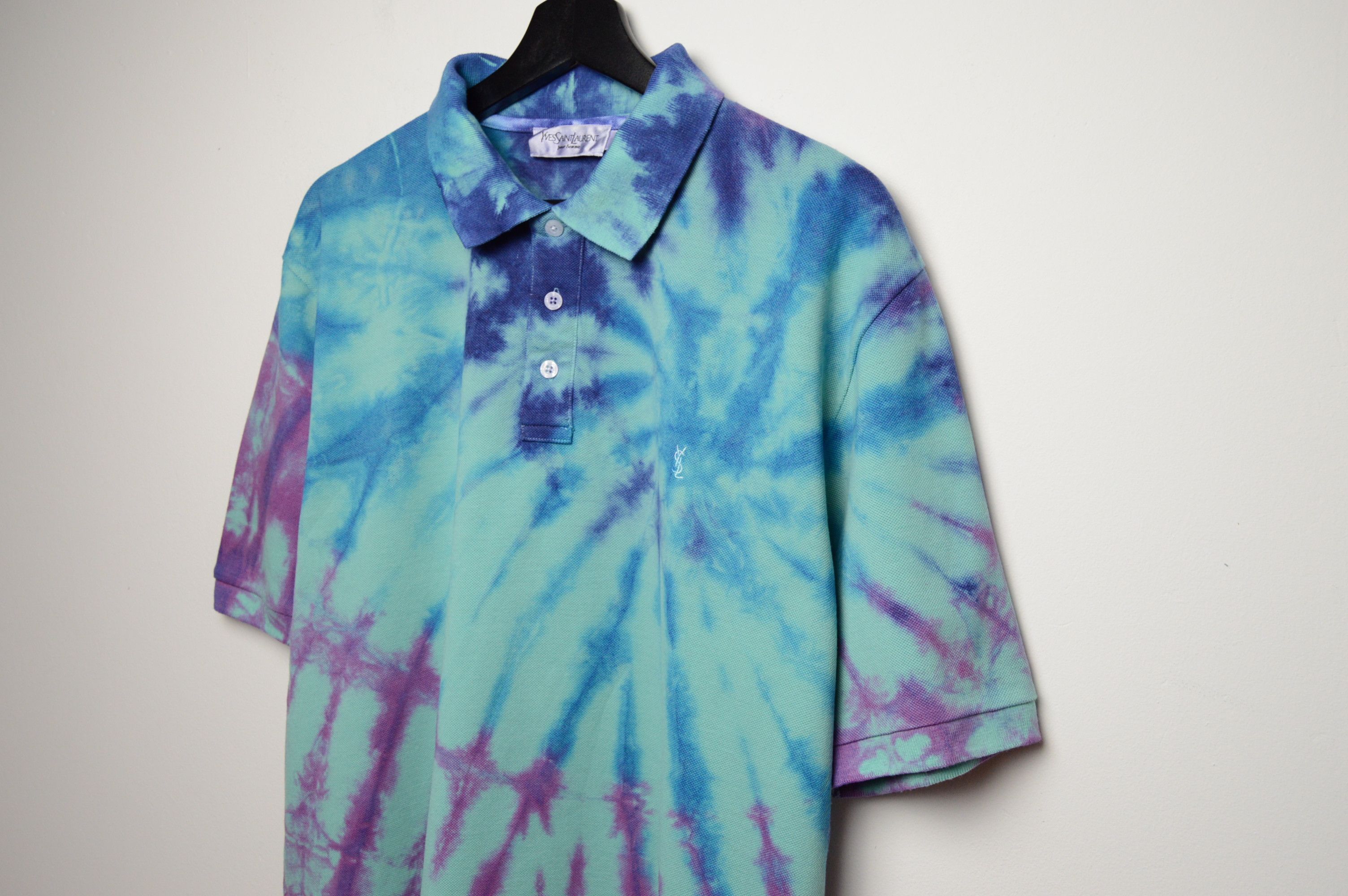 Saint Laurent Paris ysl tie dye polo Size US L / EU 52-54 / 3 - 7 Thumbnail