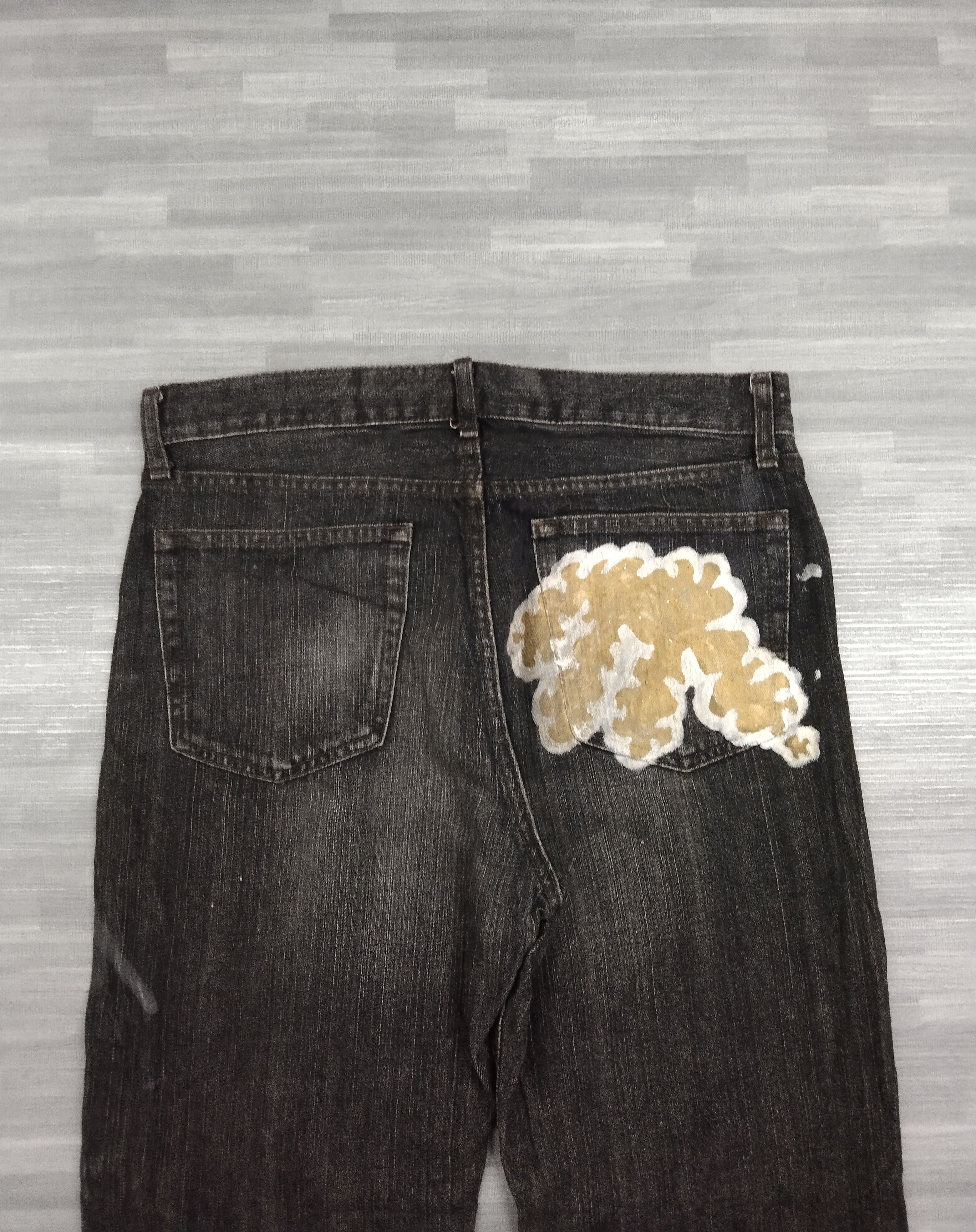 If Six Was Nine SiCK SPLATTER UNIQLO DENIM PANTS Size US 31 - 5 Thumbnail