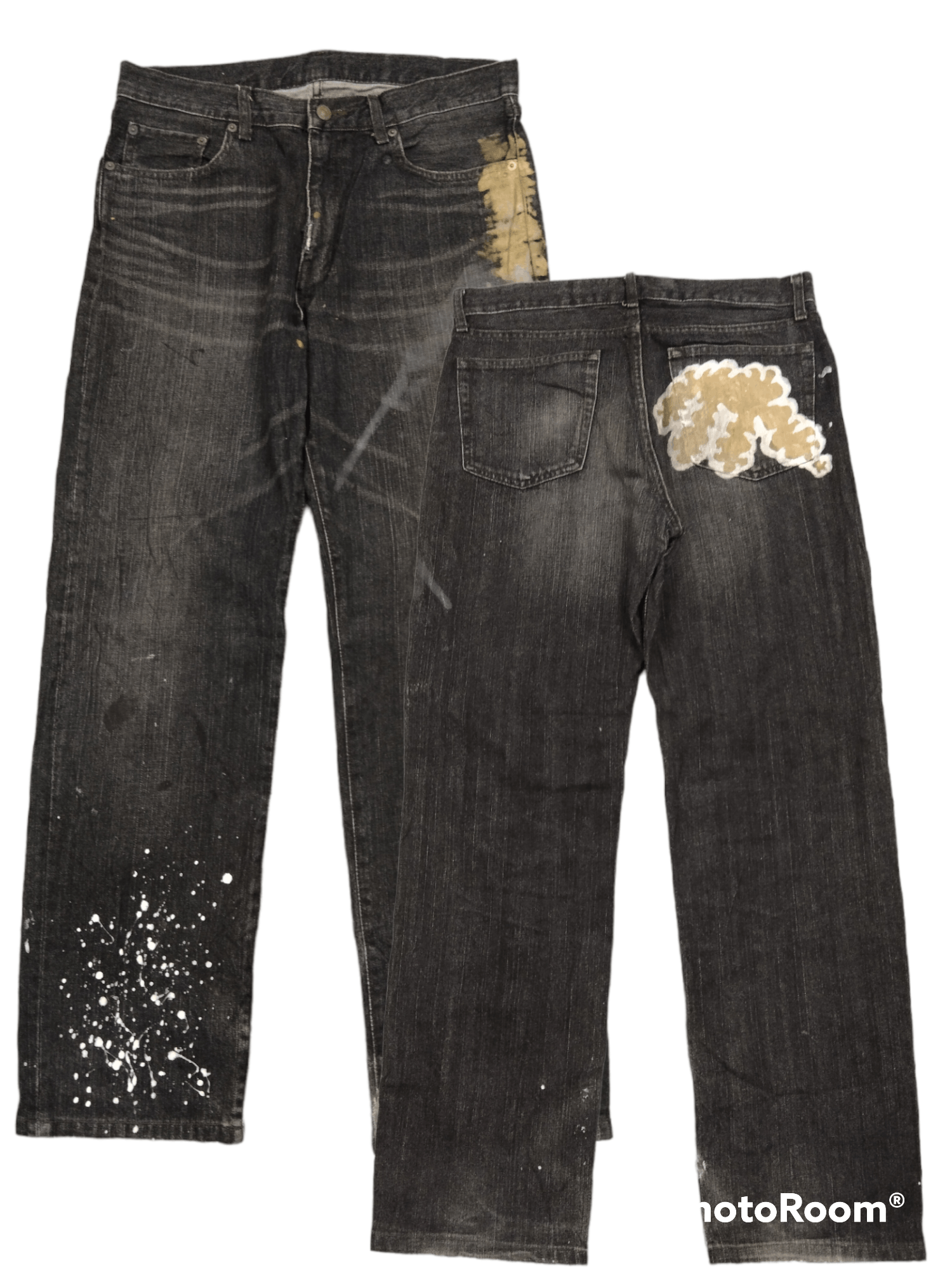If Six Was Nine SiCK SPLATTER UNIQLO DENIM PANTS Size US 31 - 1 Thumbnail