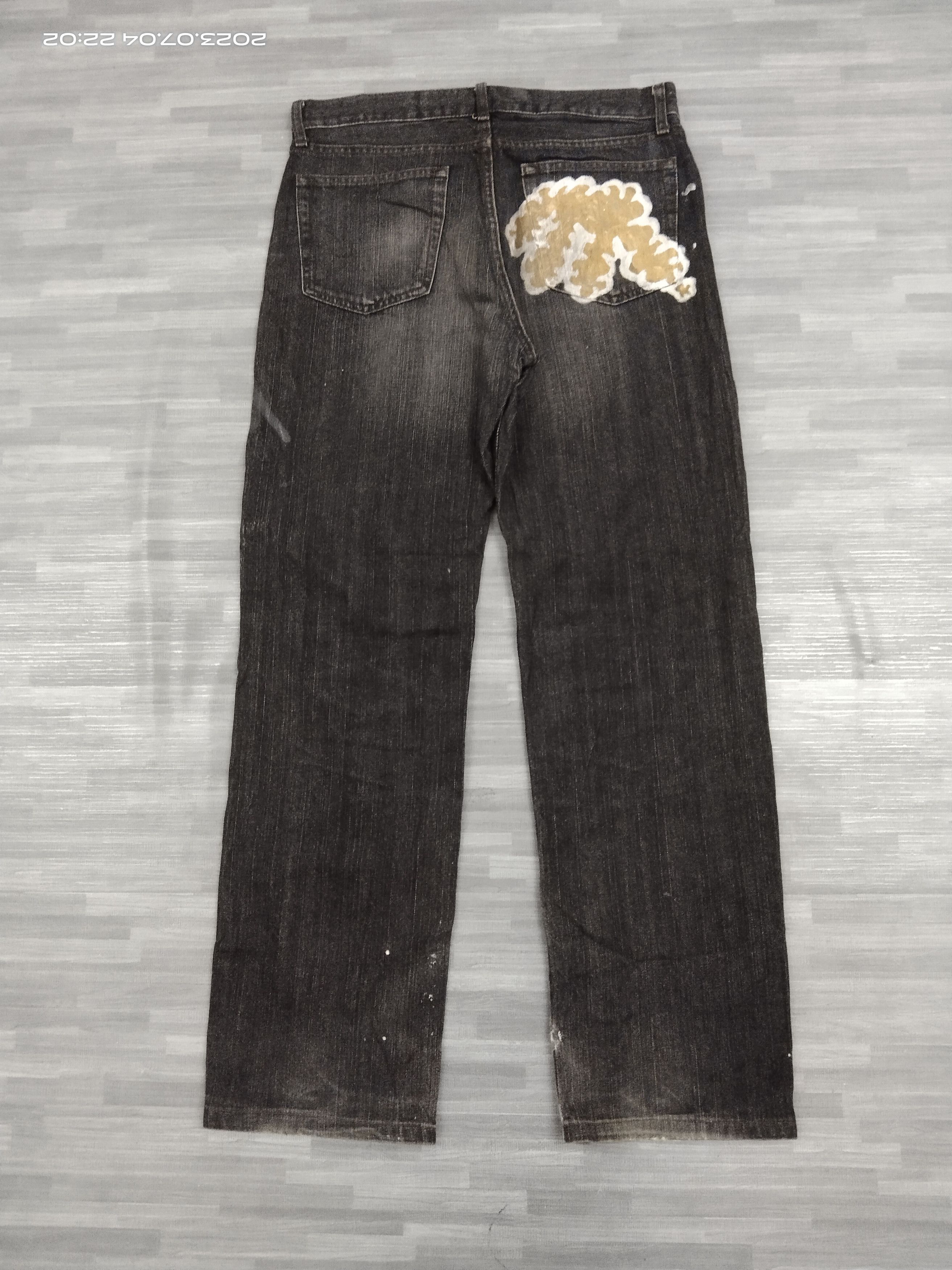 If Six Was Nine SiCK SPLATTER UNIQLO DENIM PANTS Size US 31 - 3 Thumbnail
