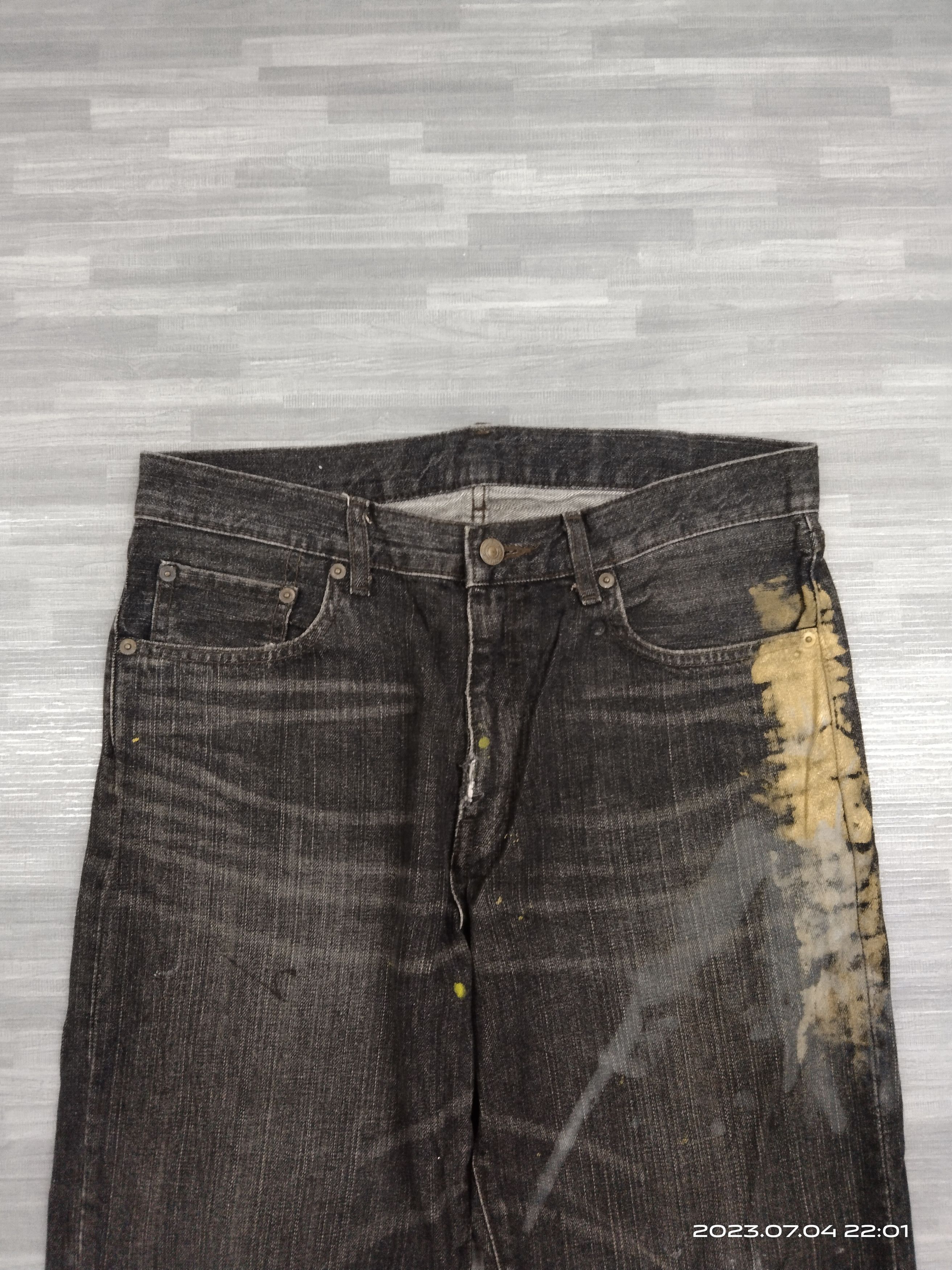 If Six Was Nine SiCK SPLATTER UNIQLO DENIM PANTS Size US 31 - 4 Thumbnail