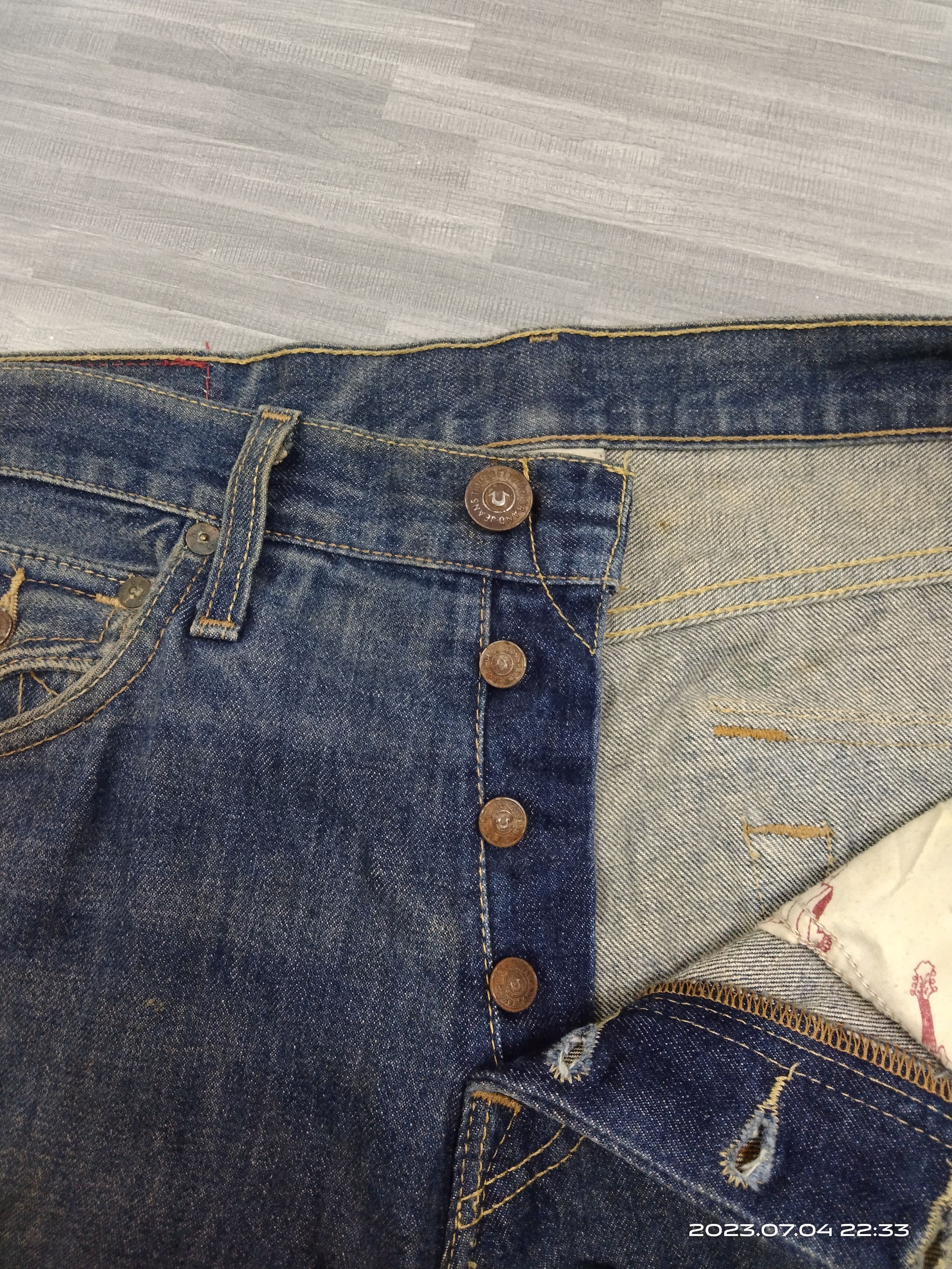 True Religion SICK FLARE VITNAGE T.RELIGION DENIM PANTS Size US 33 - 9 Thumbnail