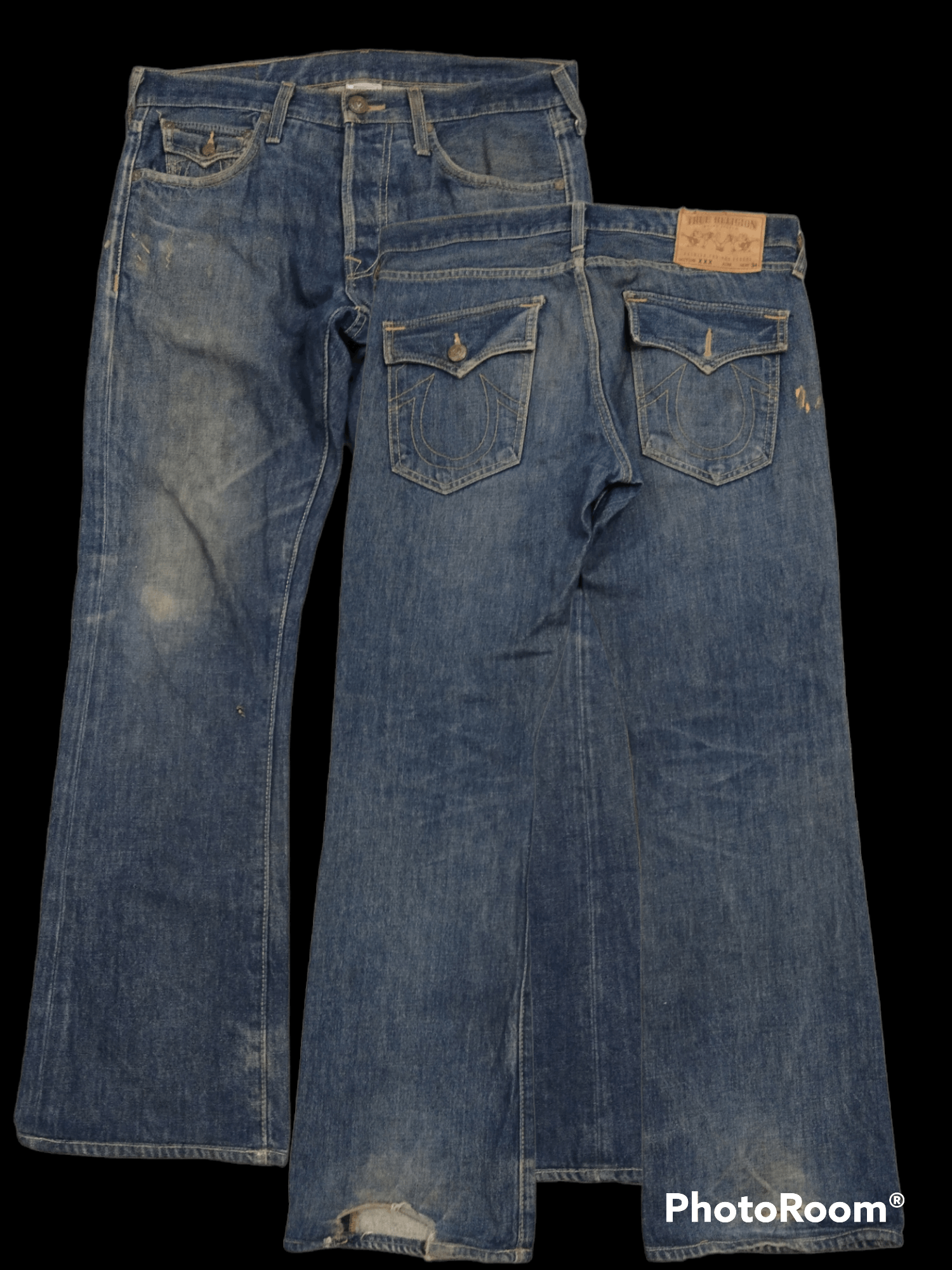 True Religion SICK FLARE VITNAGE T.RELIGION DENIM PANTS Size US 33 - 1 Thumbnail