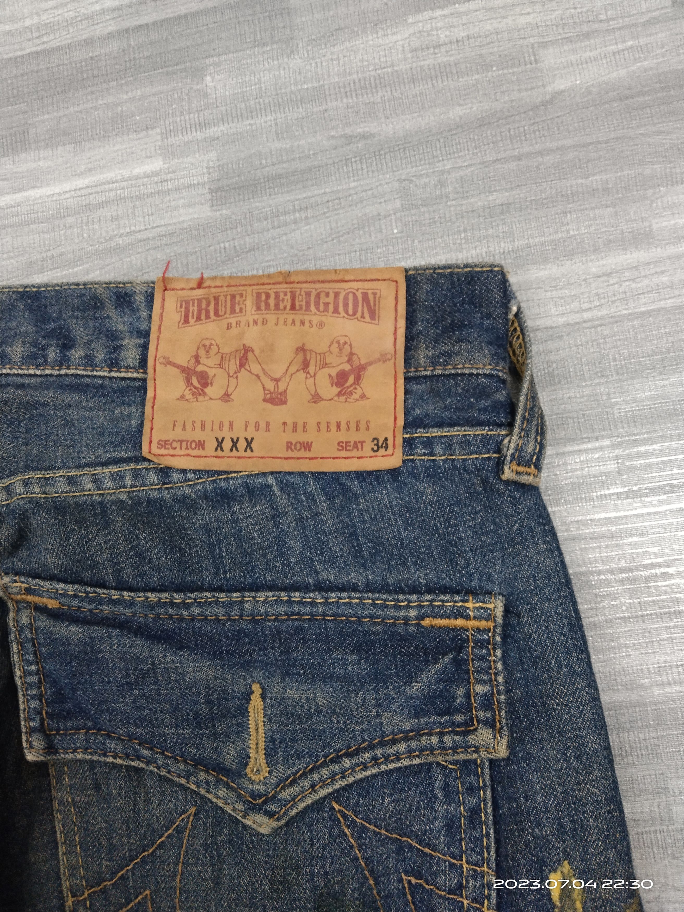 True Religion SICK FLARE VITNAGE T.RELIGION DENIM PANTS Size US 33 - 8 Thumbnail
