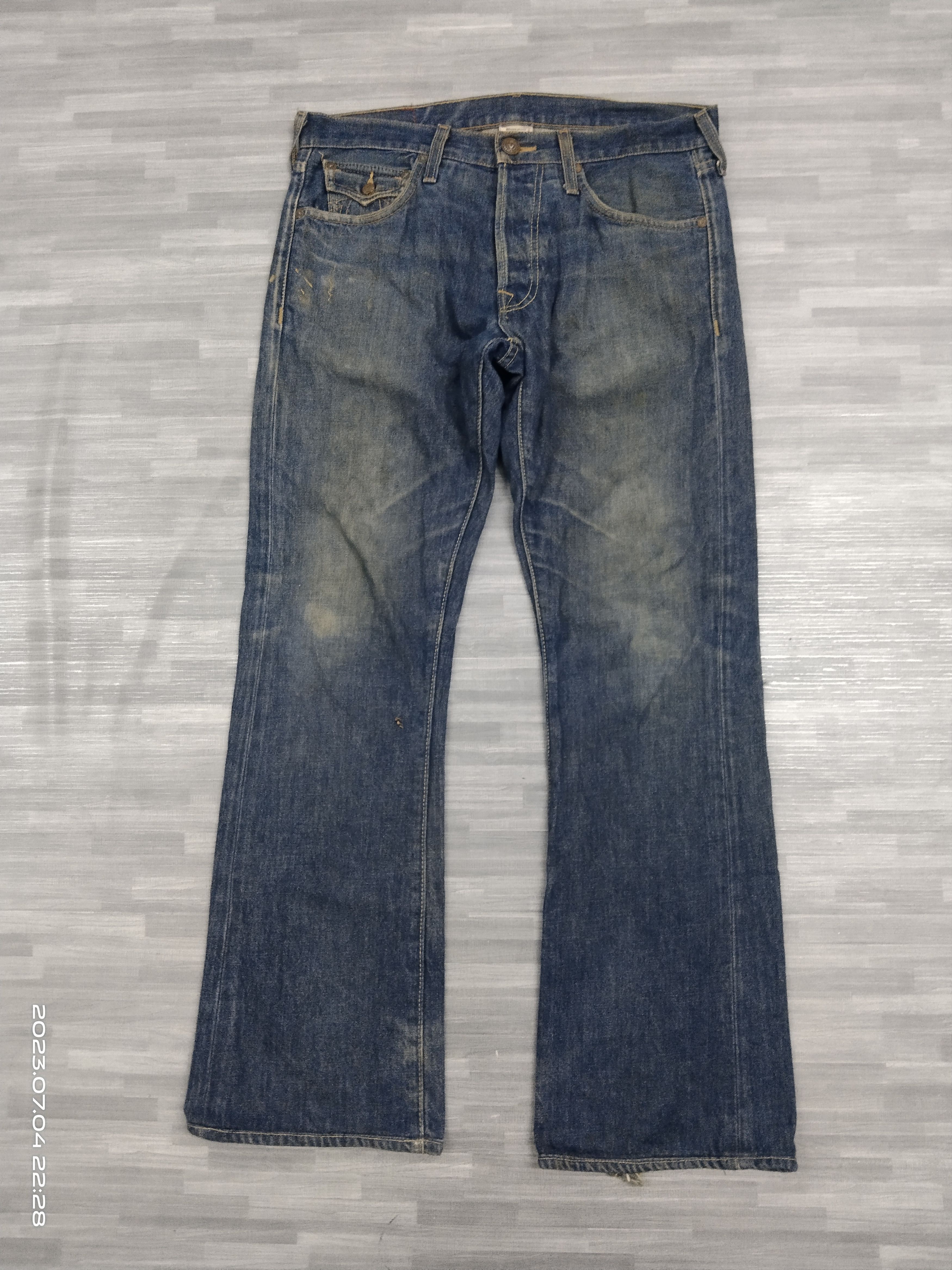 True Religion SICK FLARE VITNAGE T.RELIGION DENIM PANTS Size US 33 - 2 Thumbnail
