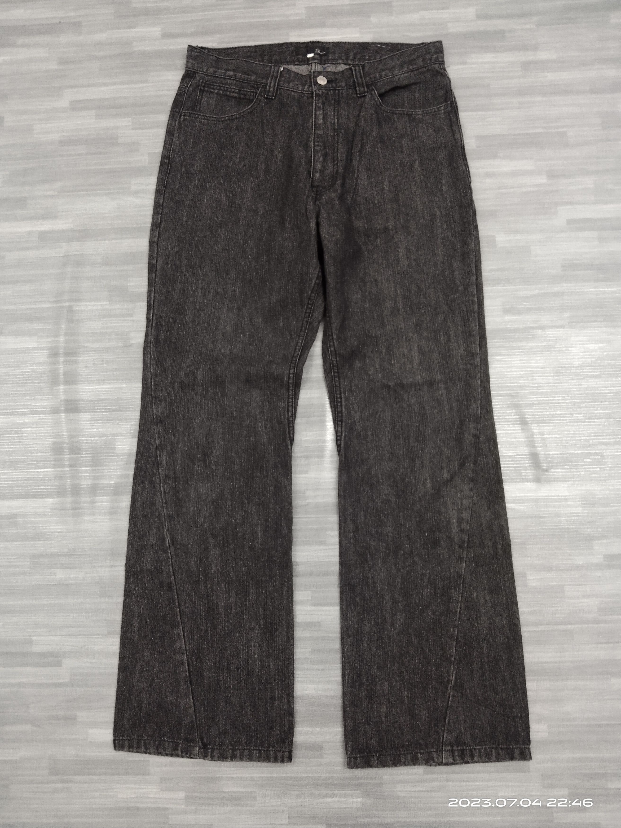 Japanese Brand FLARE TWIST HOMME DENIM PANTS Size US 31 - 2 Thumbnail