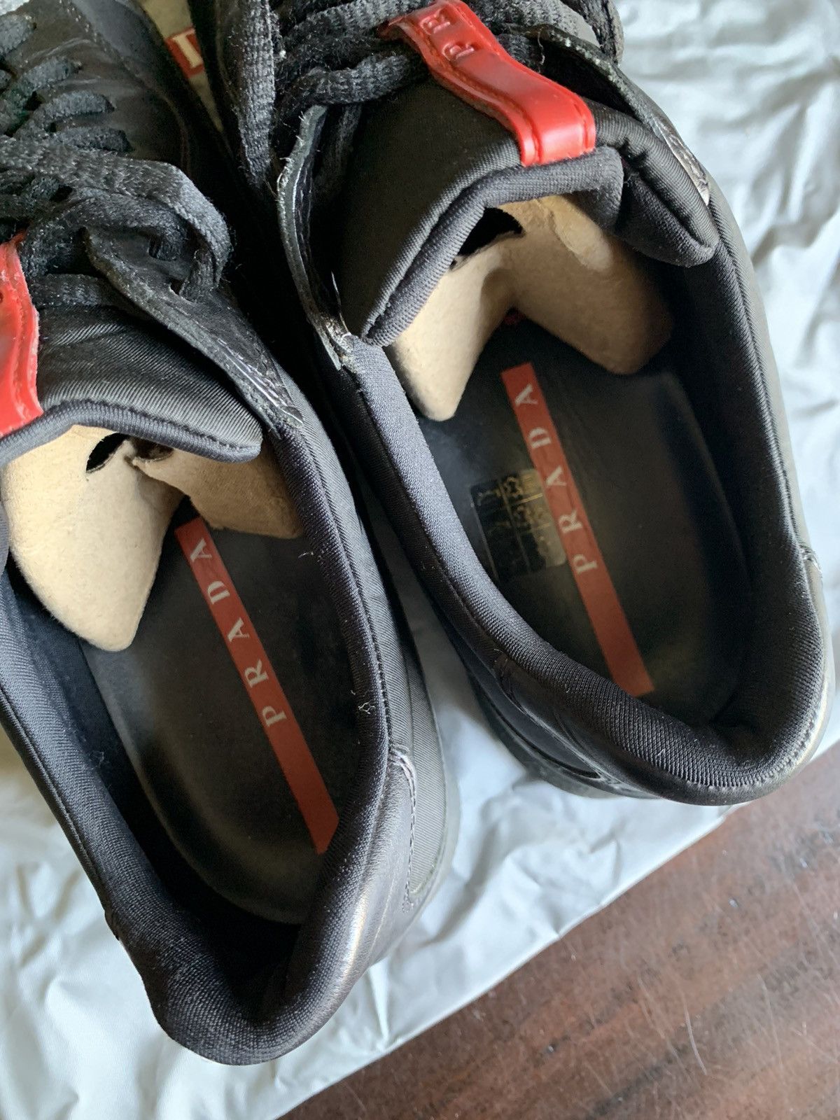 Prada Vintage Y2K Prada Nylon Leather Sneakers Size US 6.5 / EU 39-40 - 12 Thumbnail