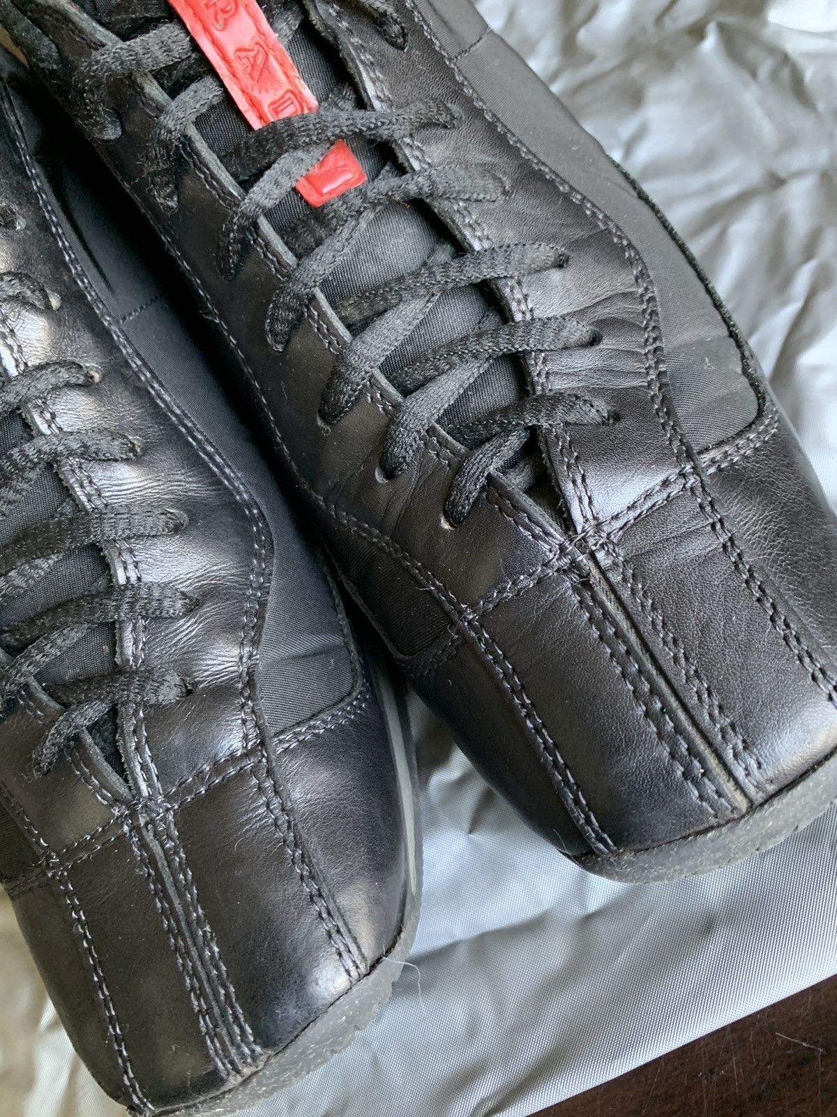 Prada Vintage Y2K Prada Nylon Leather Sneakers Size US 6.5 / EU 39-40 - 7 Thumbnail