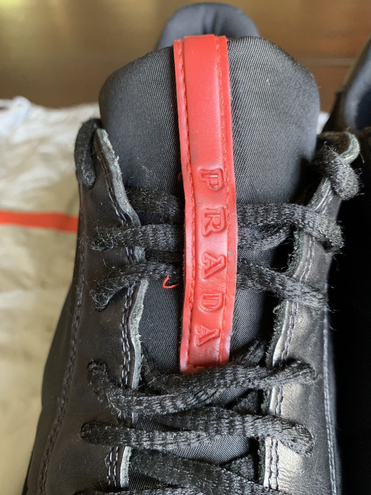 Prada Vintage Y2K Prada Nylon Leather Sneakers Size US 6.5 / EU 39-40 - 6 Thumbnail