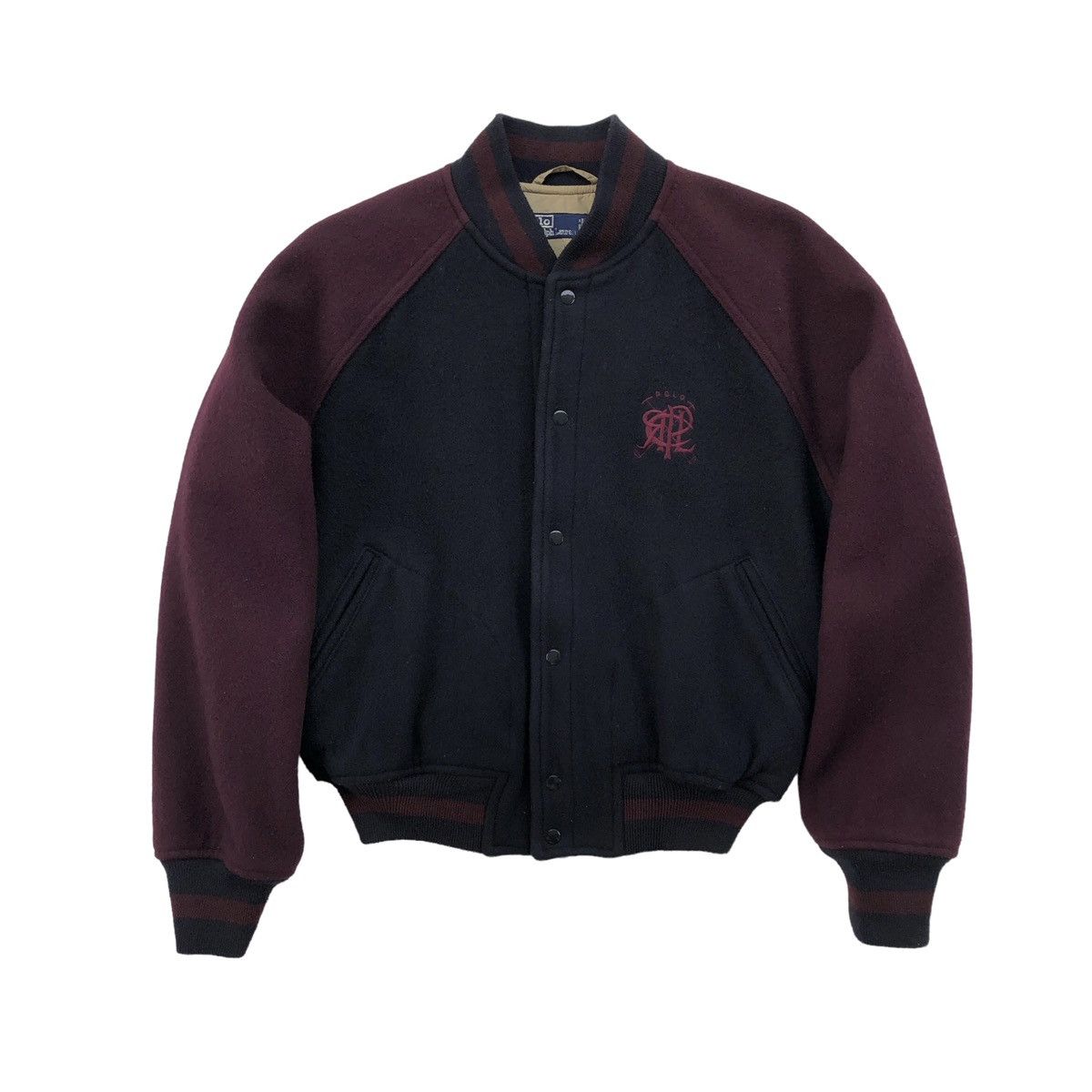 Vintage Ralph Lauren varsity denim graphic jacket