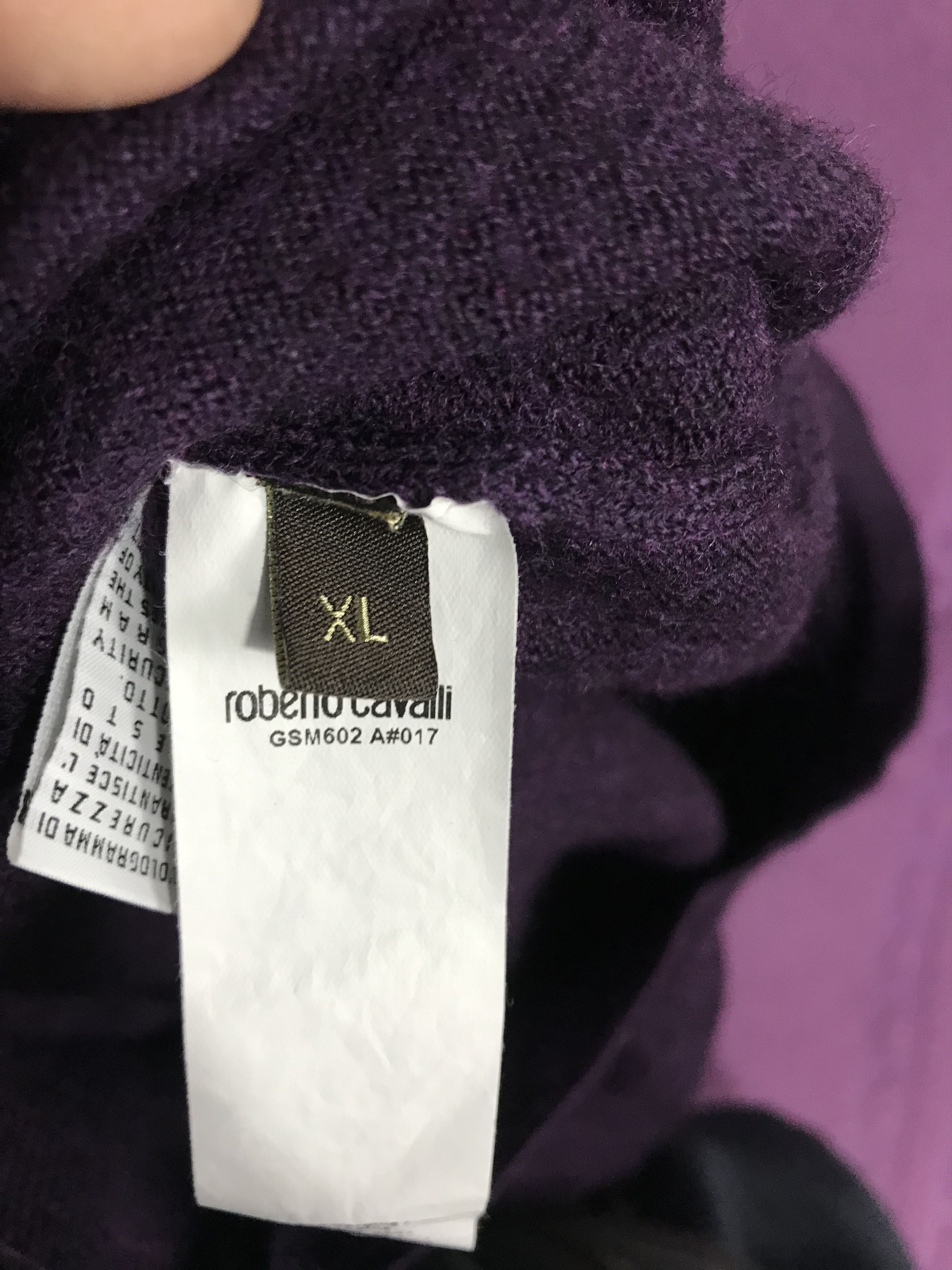 Roberto Cavalli × Vintage Roberto Cavalli Mens Wool Sweater Size US XL / EU 56 / 4 - 5 Thumbnail