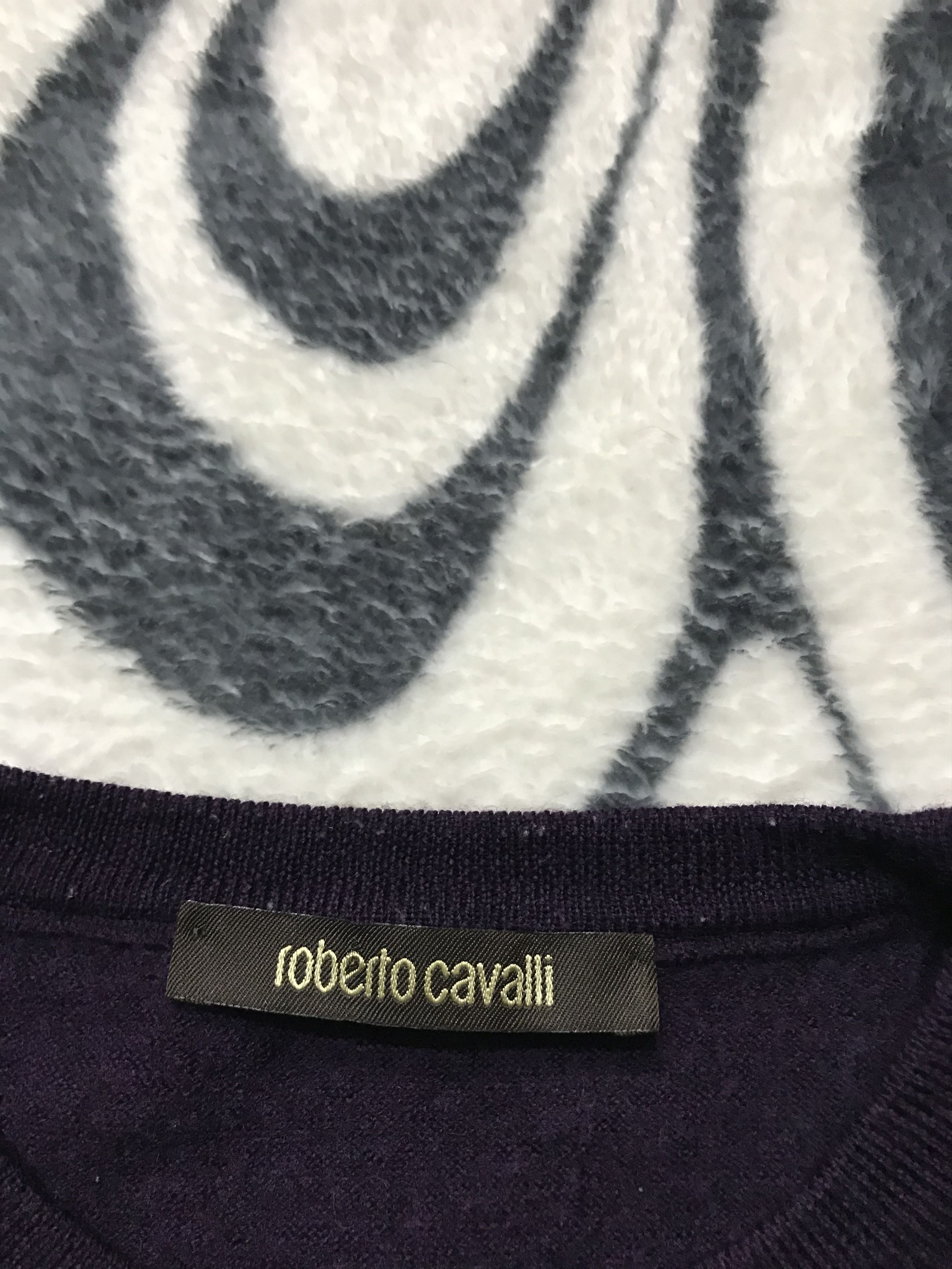 Roberto Cavalli × Vintage Roberto Cavalli Mens Wool Sweater Size US XL / EU 56 / 4 - 4 Thumbnail