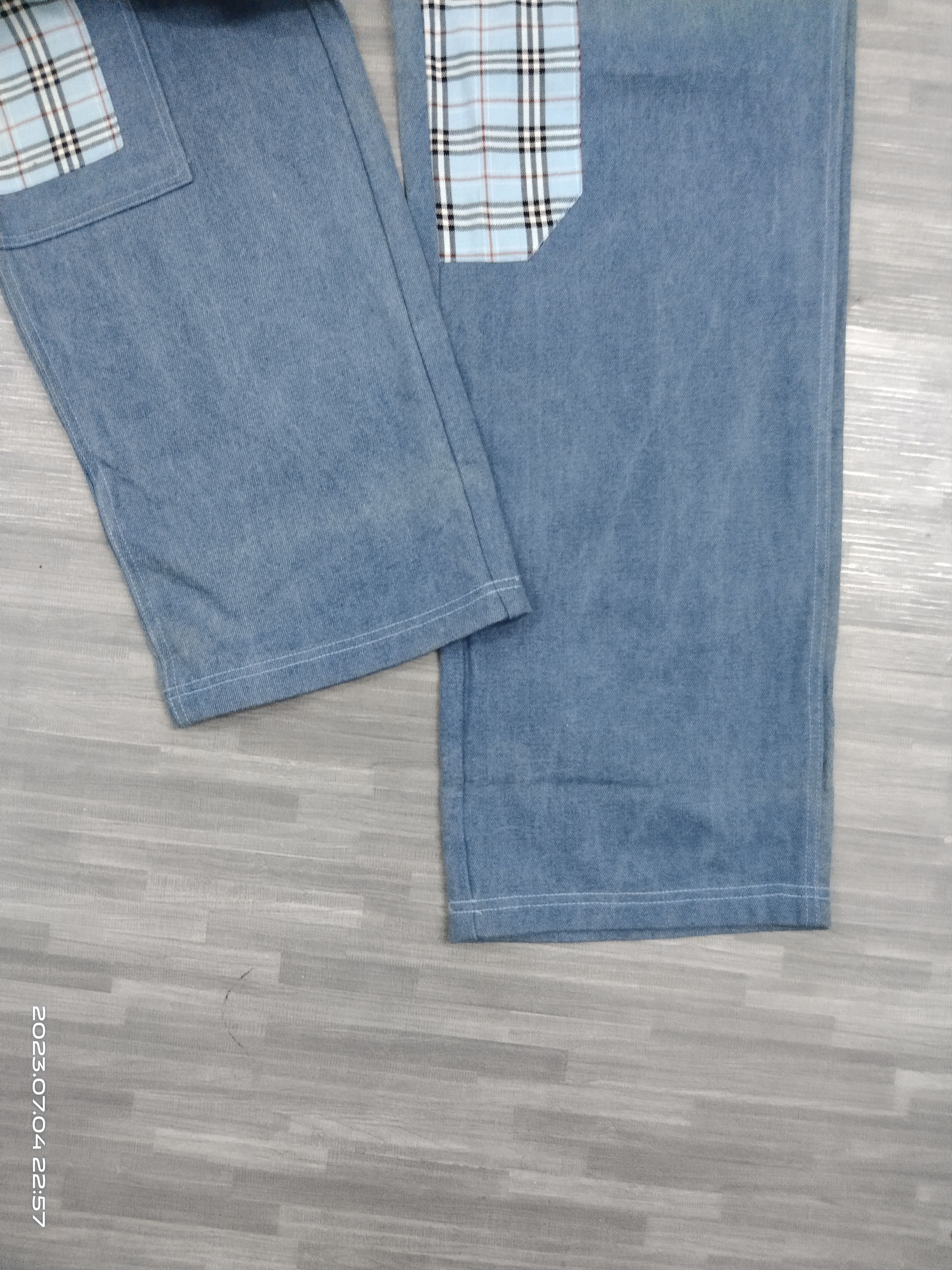 Japanese Brand SICK BAGGY PACTHWORK SAVY DENIM PANTS Size US 32 / EU 48 - 7 Thumbnail
