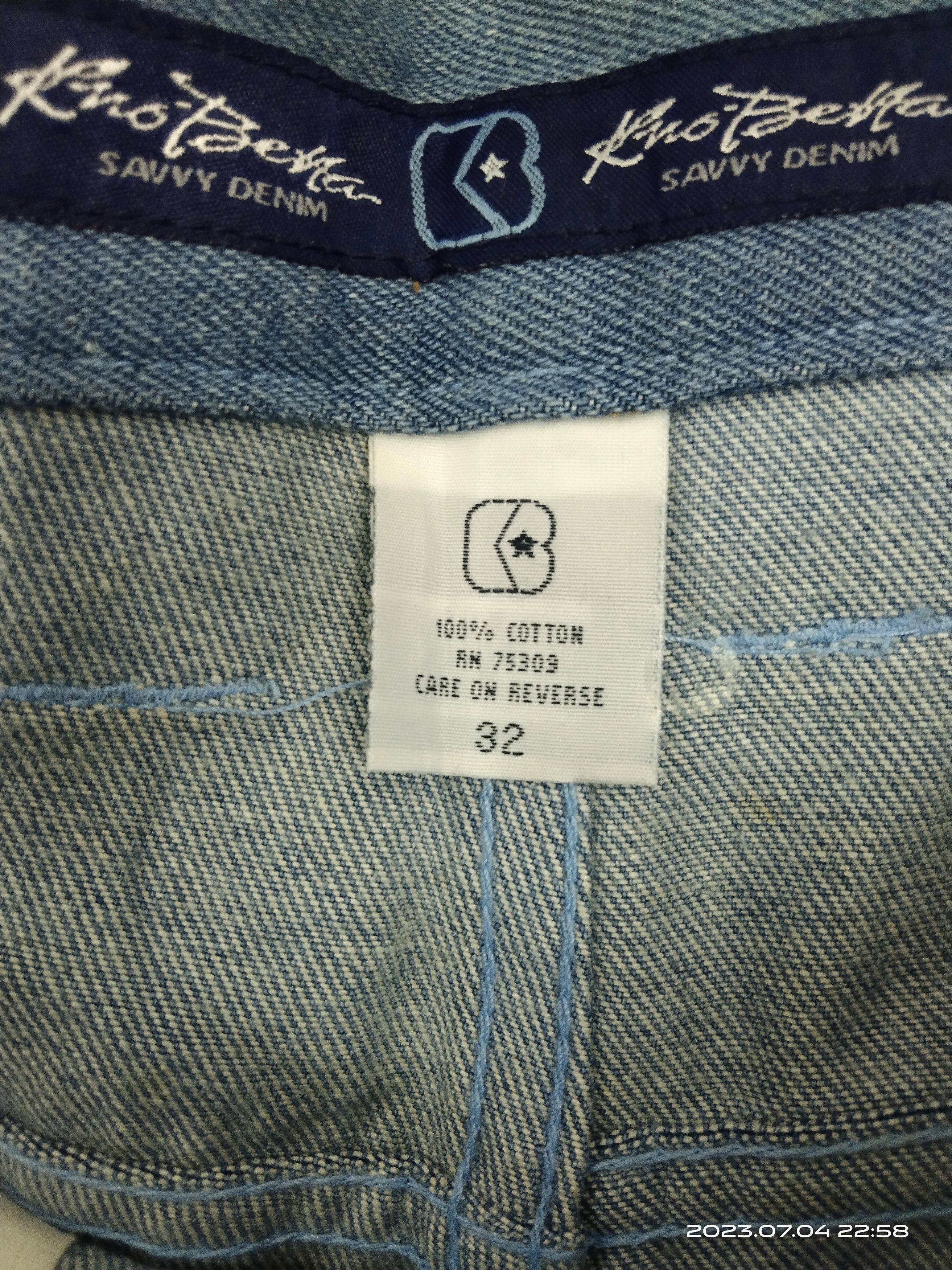 Japanese Brand SICK BAGGY PACTHWORK SAVY DENIM PANTS Size US 32 / EU 48 - 9 Thumbnail