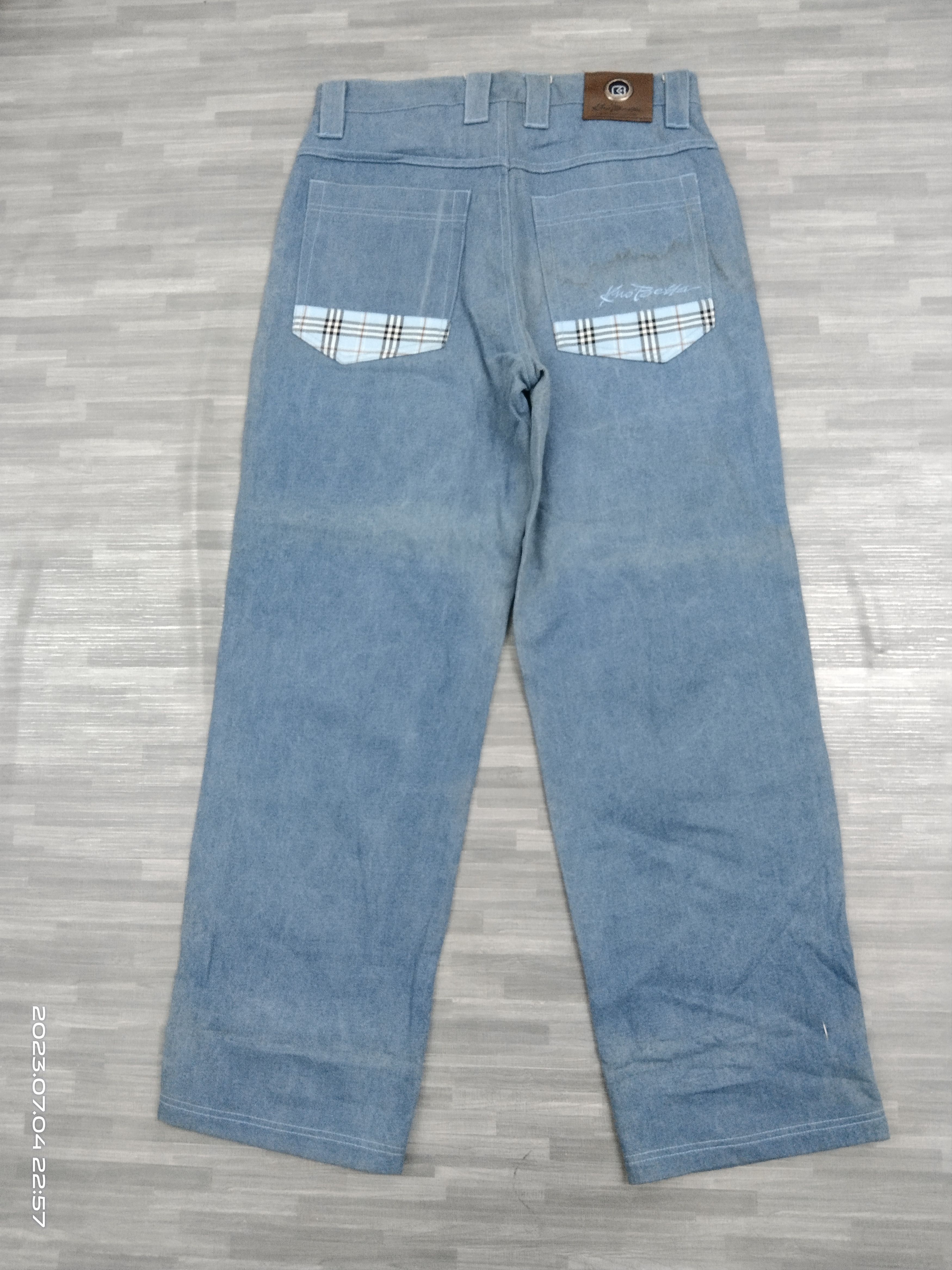 Japanese Brand SICK BAGGY PACTHWORK SAVY DENIM PANTS Size US 32 / EU 48 - 3 Thumbnail