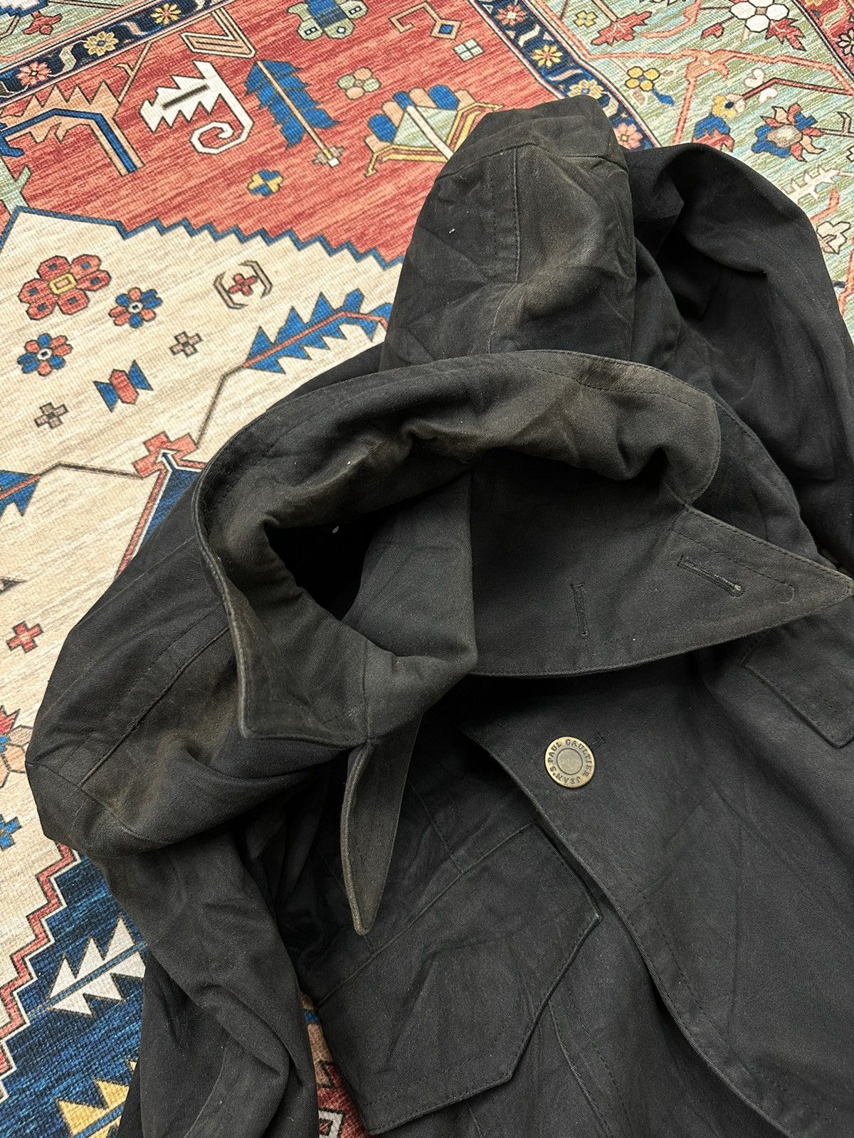 Designer × Jean Paul Gaultier 🔥JEAN PAUL GAULTIER🔥HEAVY COTTON SUNFADED LONG JACKET Size US M / EU 48-50 / 2 - 12 Thumbnail