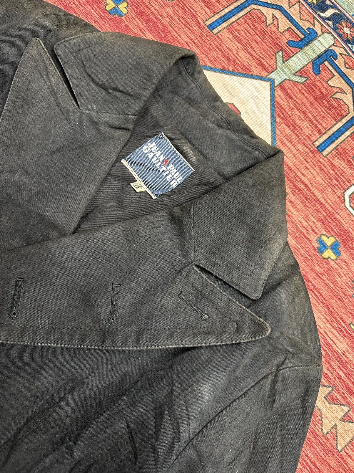 Designer × Jean Paul Gaultier 🔥JEAN PAUL GAULTIER🔥HEAVY COTTON SUNFADED LONG JACKET Size US M / EU 48-50 / 2 - 6 Thumbnail