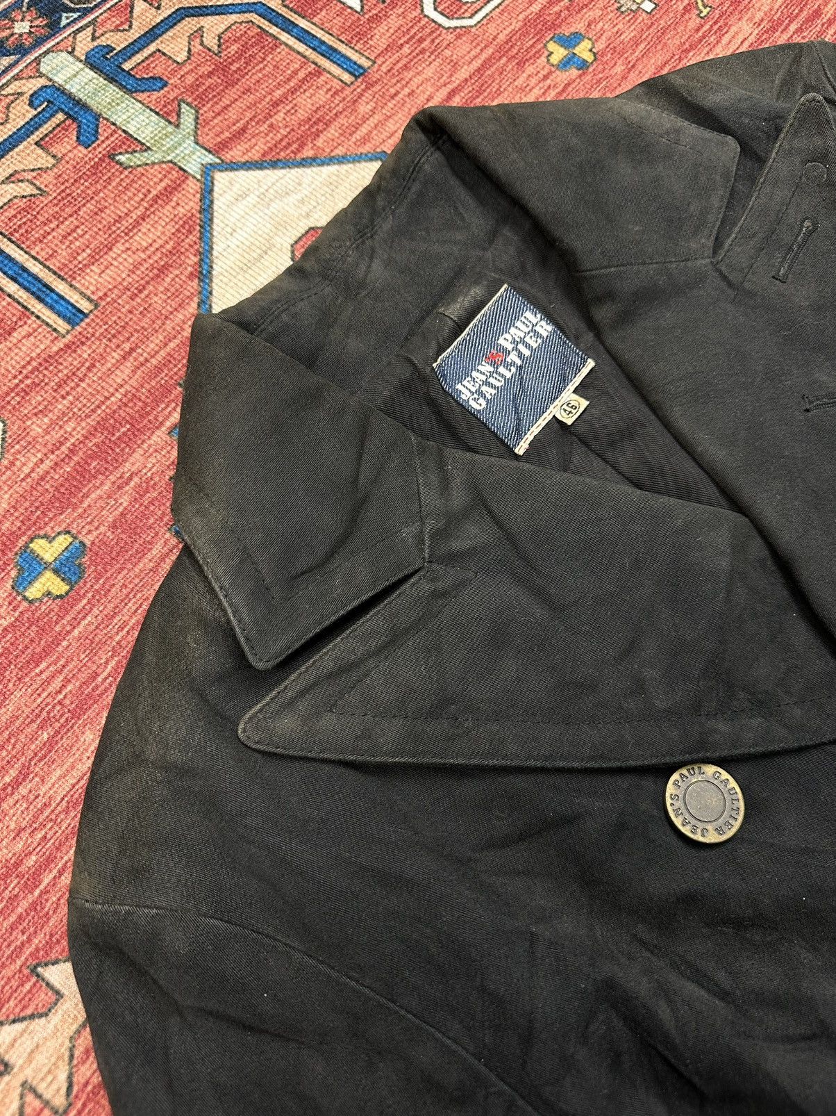 Designer × Jean Paul Gaultier 🔥JEAN PAUL GAULTIER🔥HEAVY COTTON SUNFADED LONG JACKET Size US M / EU 48-50 / 2 - 5 Thumbnail