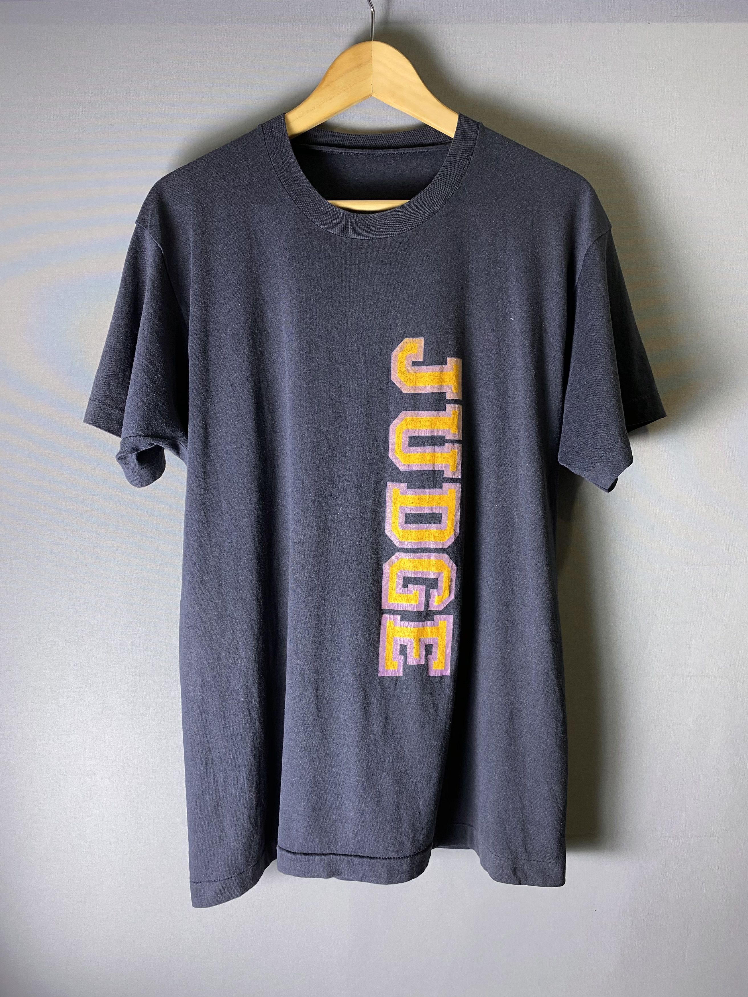 image of Rare Vintage 80’S Judge Bringin’ It Down T-Shirt in Black, Men's (Size Medium)