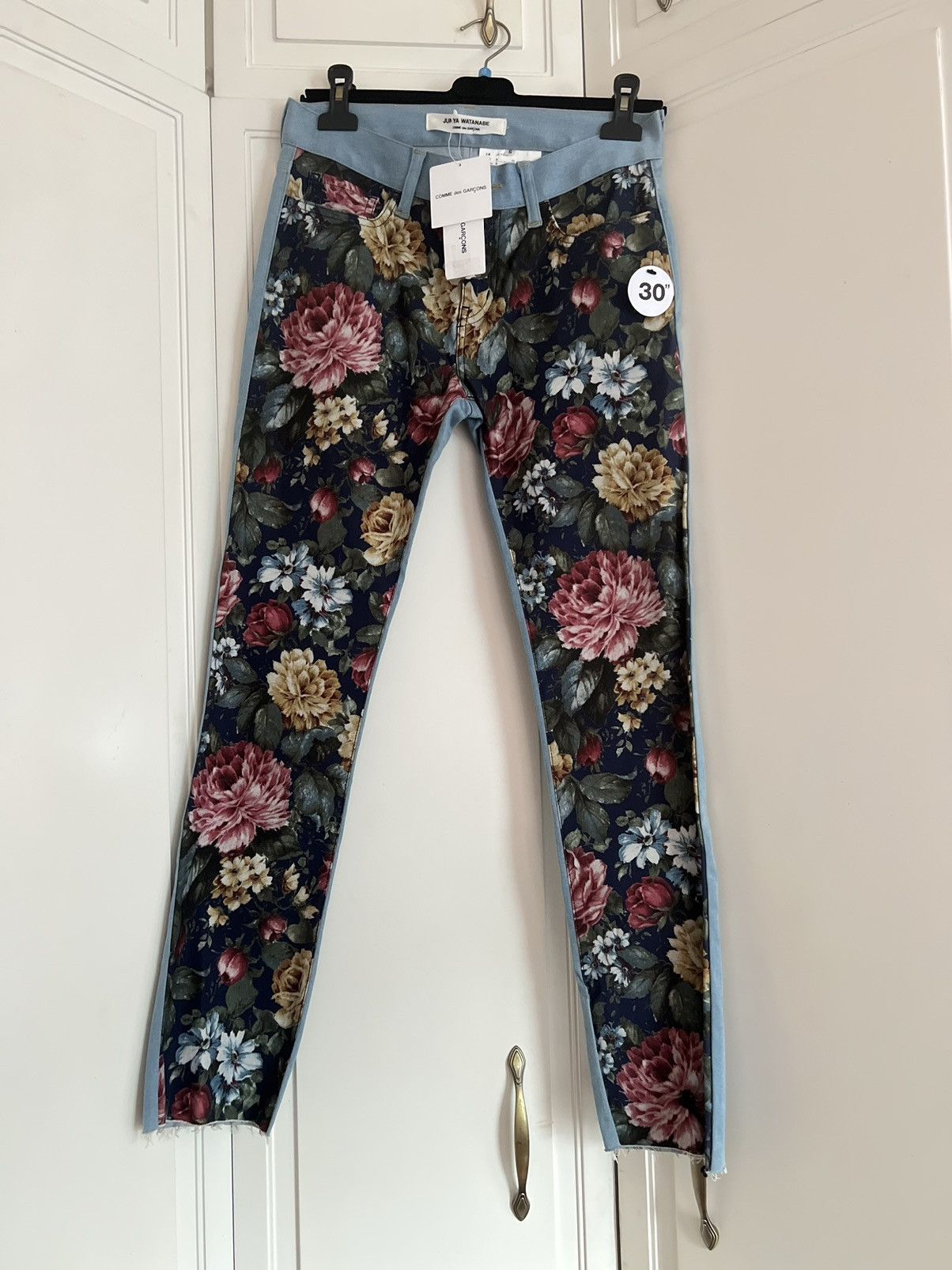 Comme des Garcons × Japanese Brand × Junya Watanabe FW19 Junya Watanabe Floral tight pants jeans denim Size US 30 / EU 46 - 3 Thumbnail