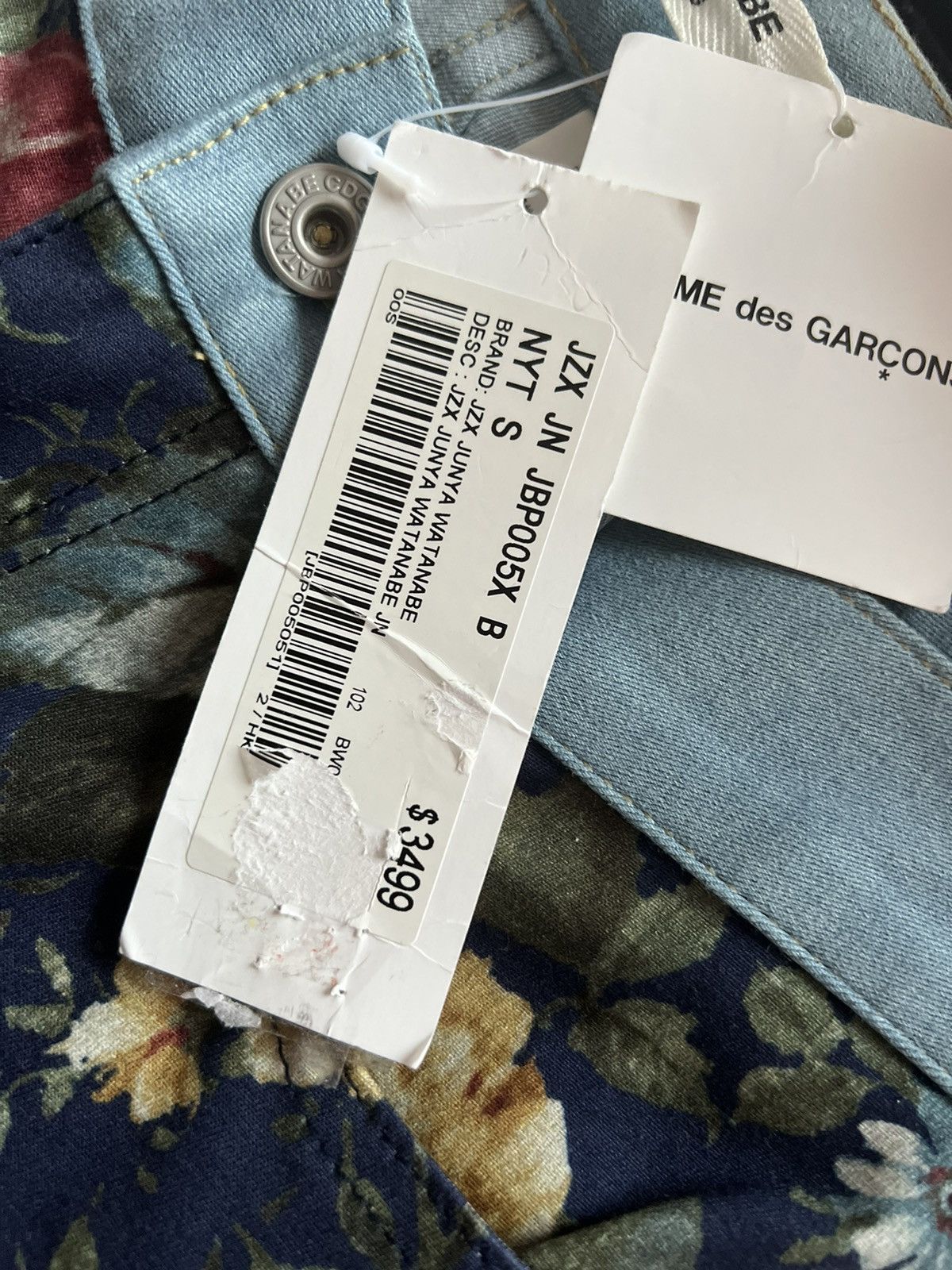 Comme des Garcons × Japanese Brand × Junya Watanabe FW19 Junya Watanabe Floral tight pants jeans denim Size US 30 / EU 46 - 6 Thumbnail