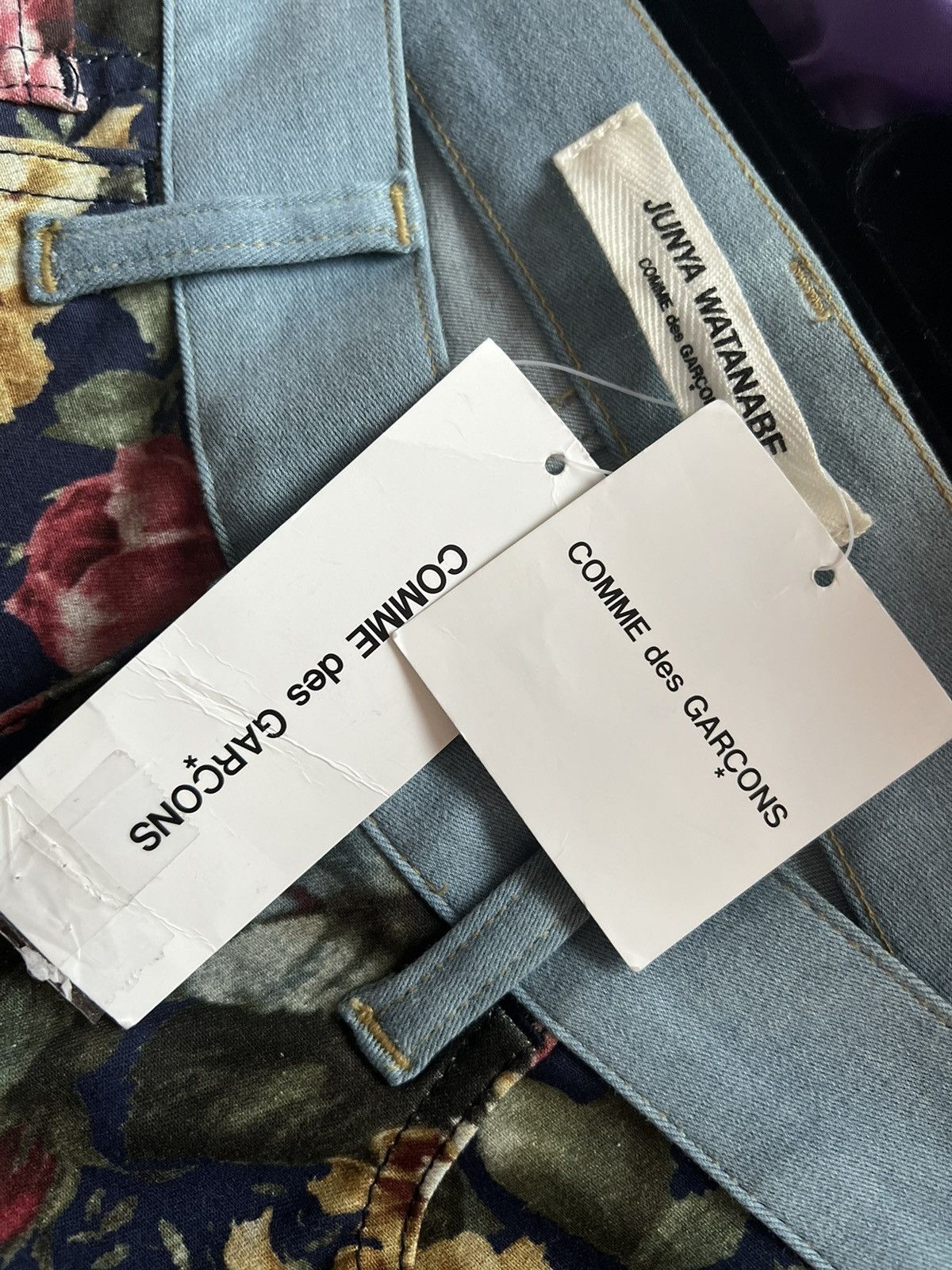 Comme des Garcons × Japanese Brand × Junya Watanabe FW19 Junya Watanabe Floral tight pants jeans denim Size US 30 / EU 46 - 5 Thumbnail
