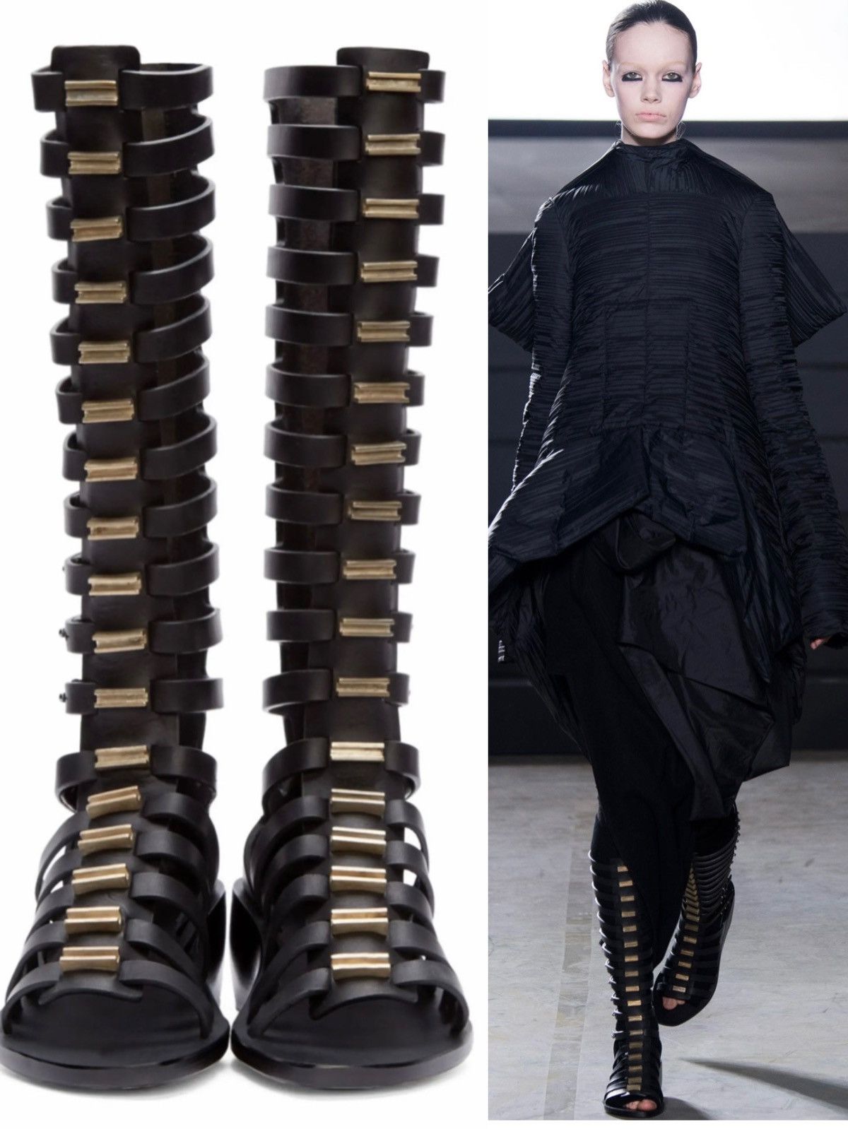 Rick Owens 🔥Rare! Rick Owens FW15 Sphinx Runway Sandals Shoes Size US 6 / IT 36 - 1 Thumbnail
