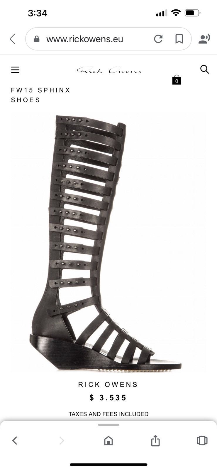 Rick Owens 🔥Rare! Rick Owens FW15 Sphinx Runway Sandals Shoes Size US 6 / IT 36 - 11 Thumbnail