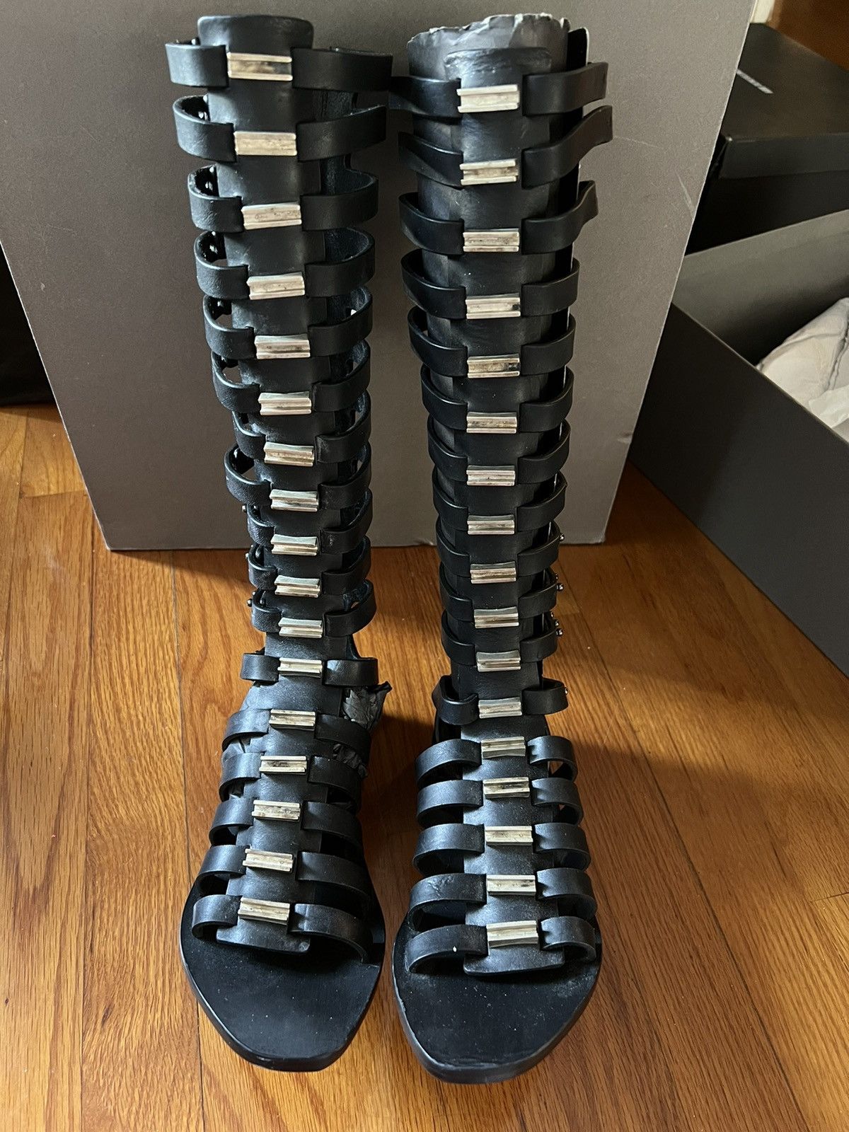 Rick Owens 🔥Rare! Rick Owens FW15 Sphinx Runway Sandals Shoes Size US 6 / IT 36 - 2 Thumbnail