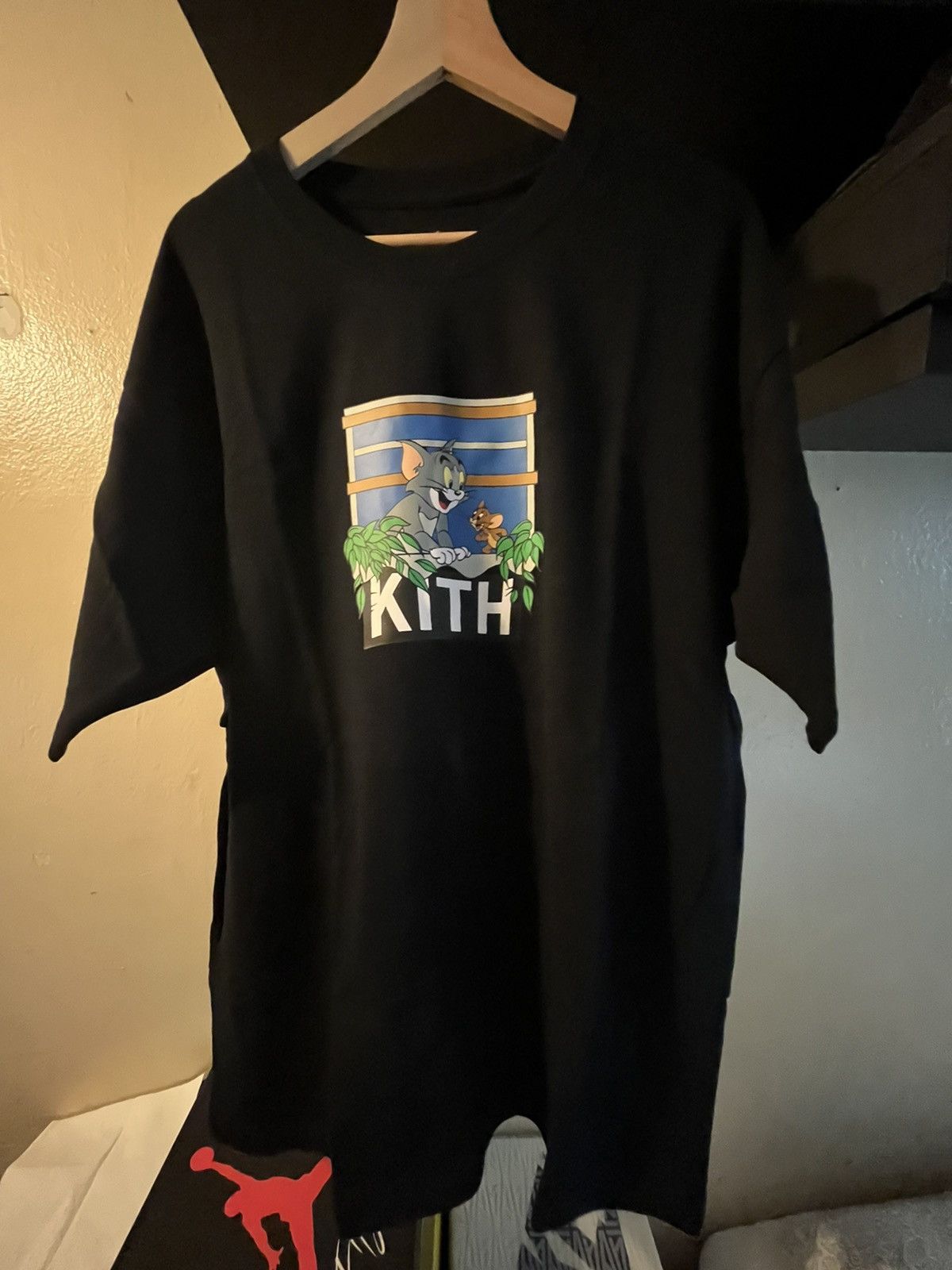 image of Kith x Ronnie Fieg Tom And Jerry in Black, Men's (Size XL)