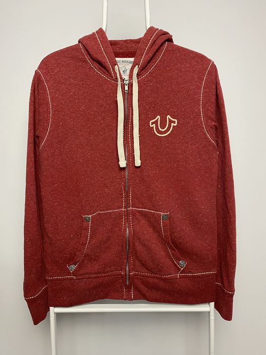 Red true religion hoodie hot sale