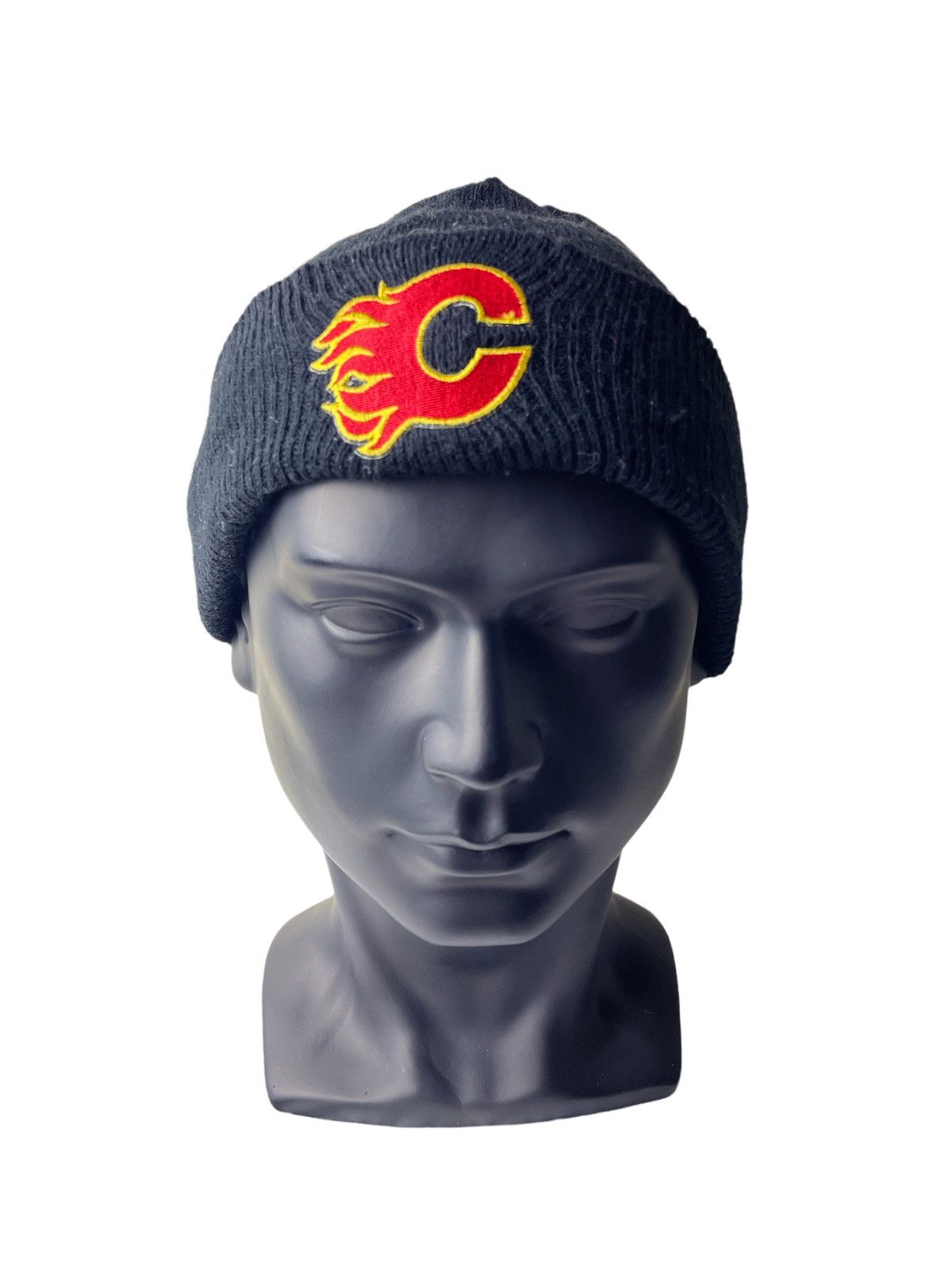 NHL Official NHL Calgary Flames Logo Beanie Ice Hockey League Size ONE SIZE - 2 Thumbnail
