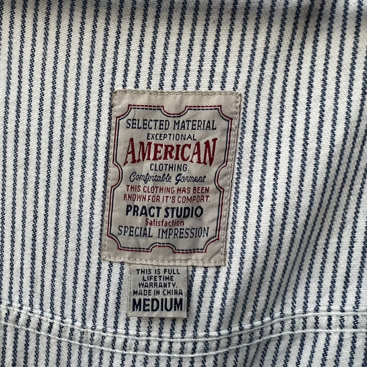 Japanese Brand VINTAGE HIKORY CHORE JACKET STRIPED DESIGN PRACT STUDIO Size US M / EU 48-50 / 2 - 12 Thumbnail