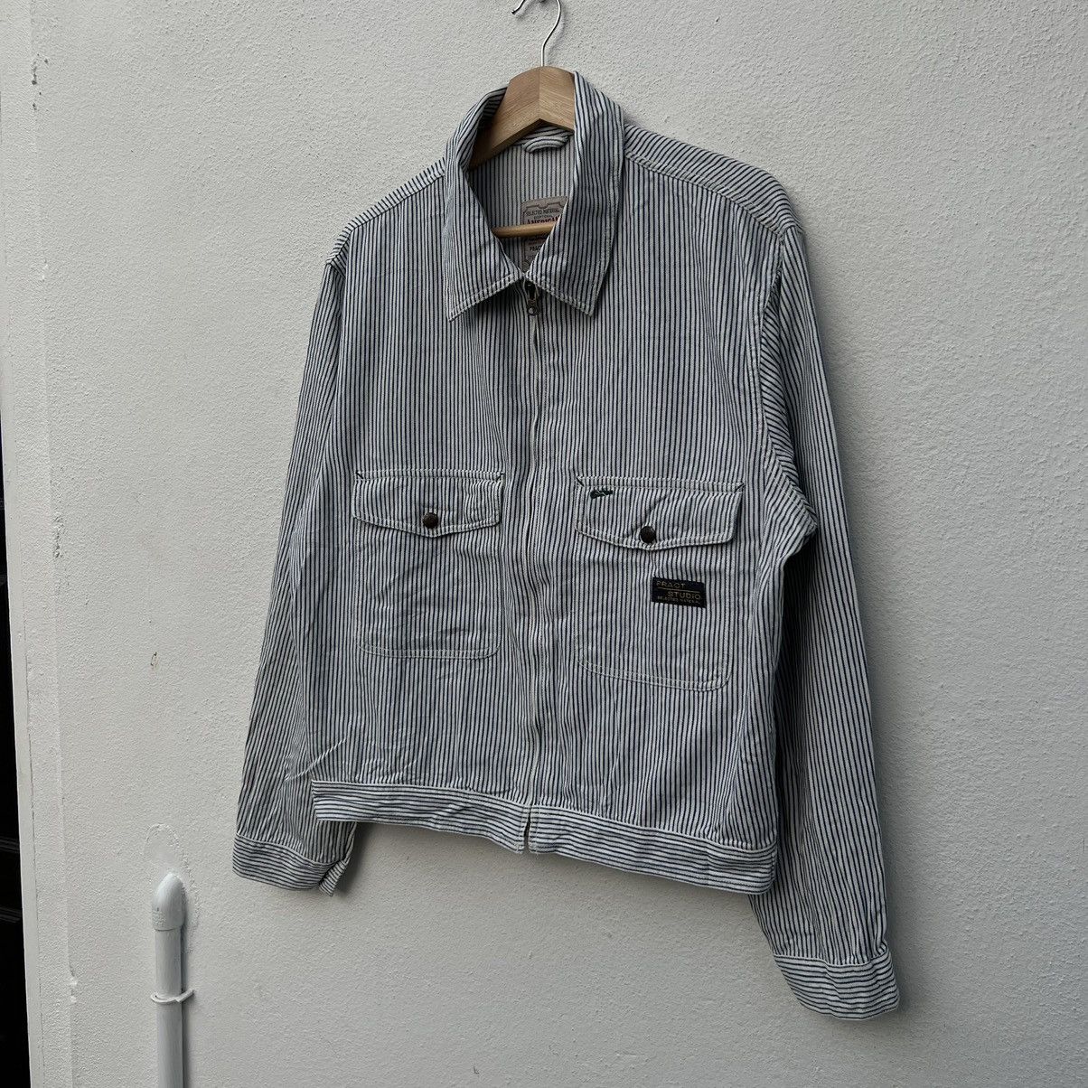 Japanese Brand VINTAGE HIKORY CHORE JACKET STRIPED DESIGN PRACT STUDIO Size US M / EU 48-50 / 2 - 2 Thumbnail