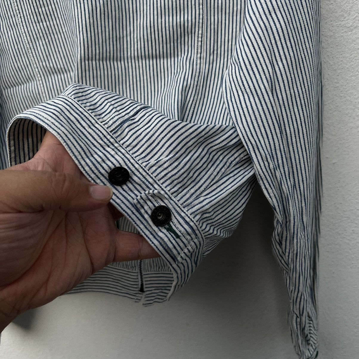 Japanese Brand VINTAGE HIKORY CHORE JACKET STRIPED DESIGN PRACT STUDIO Size US M / EU 48-50 / 2 - 10 Thumbnail