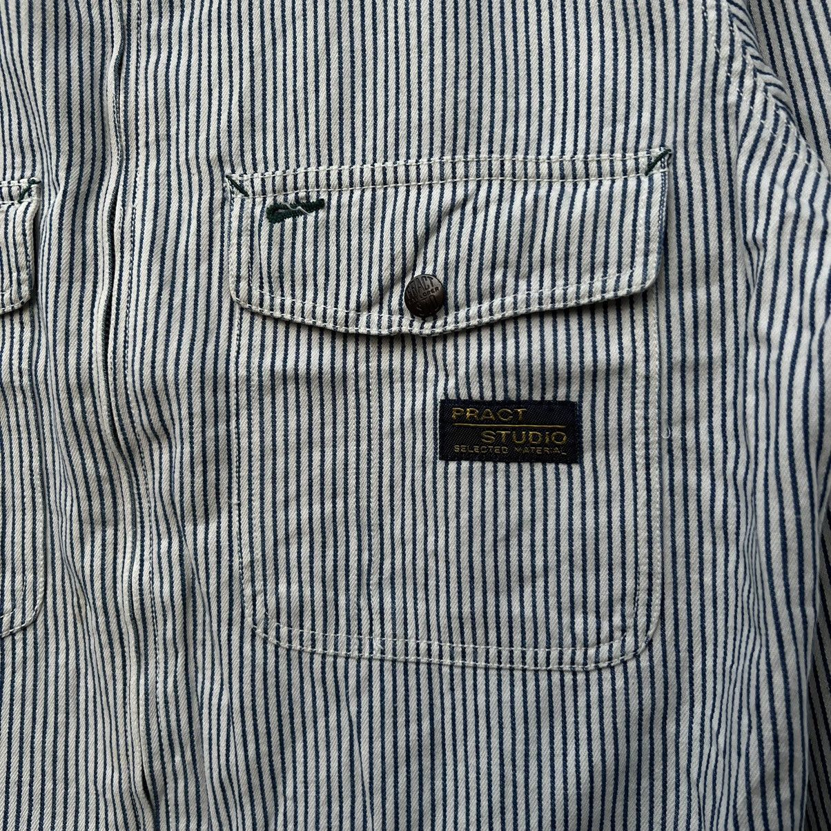 Japanese Brand VINTAGE HIKORY CHORE JACKET STRIPED DESIGN PRACT STUDIO Size US M / EU 48-50 / 2 - 6 Thumbnail