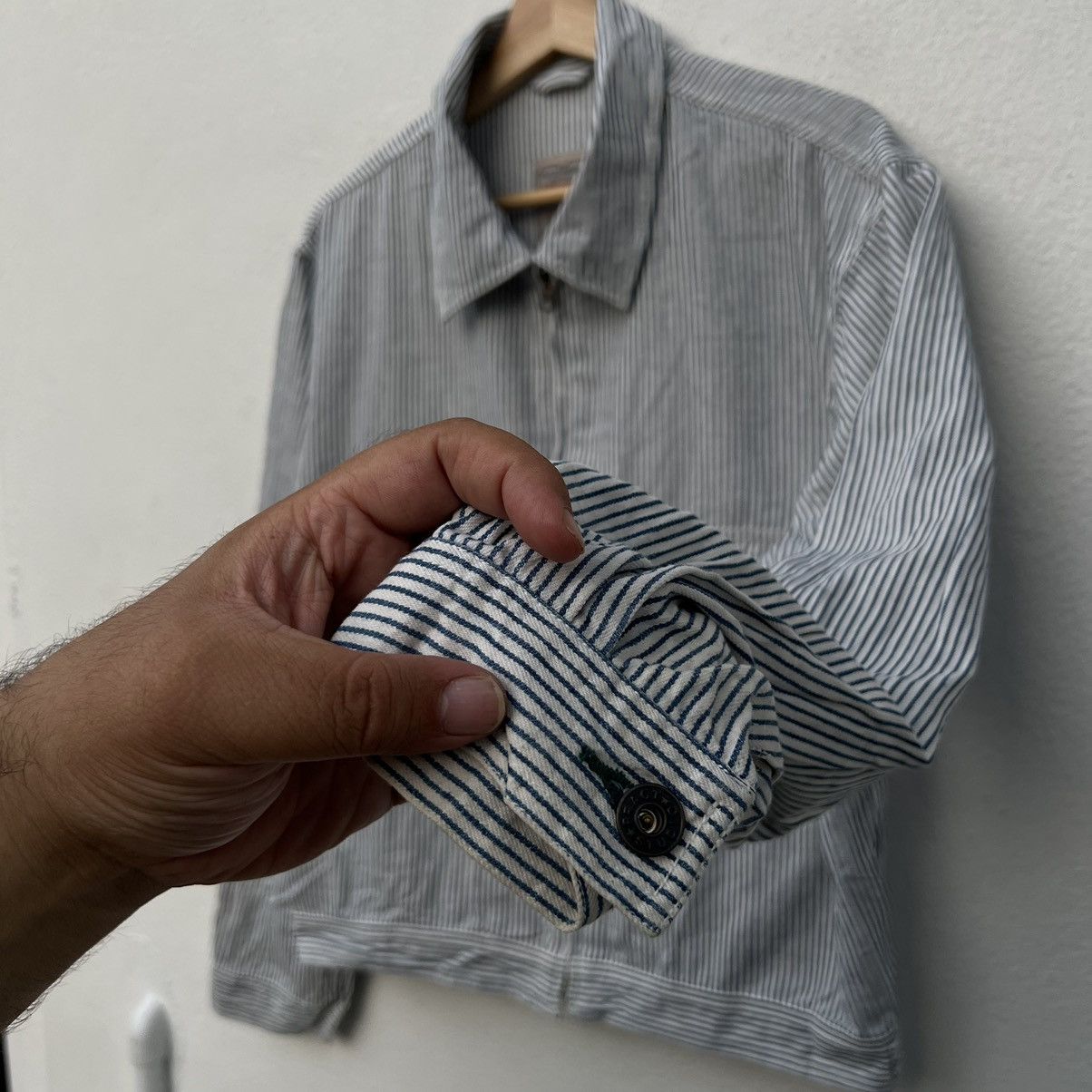 Japanese Brand VINTAGE HIKORY CHORE JACKET STRIPED DESIGN PRACT STUDIO Size US M / EU 48-50 / 2 - 7 Thumbnail