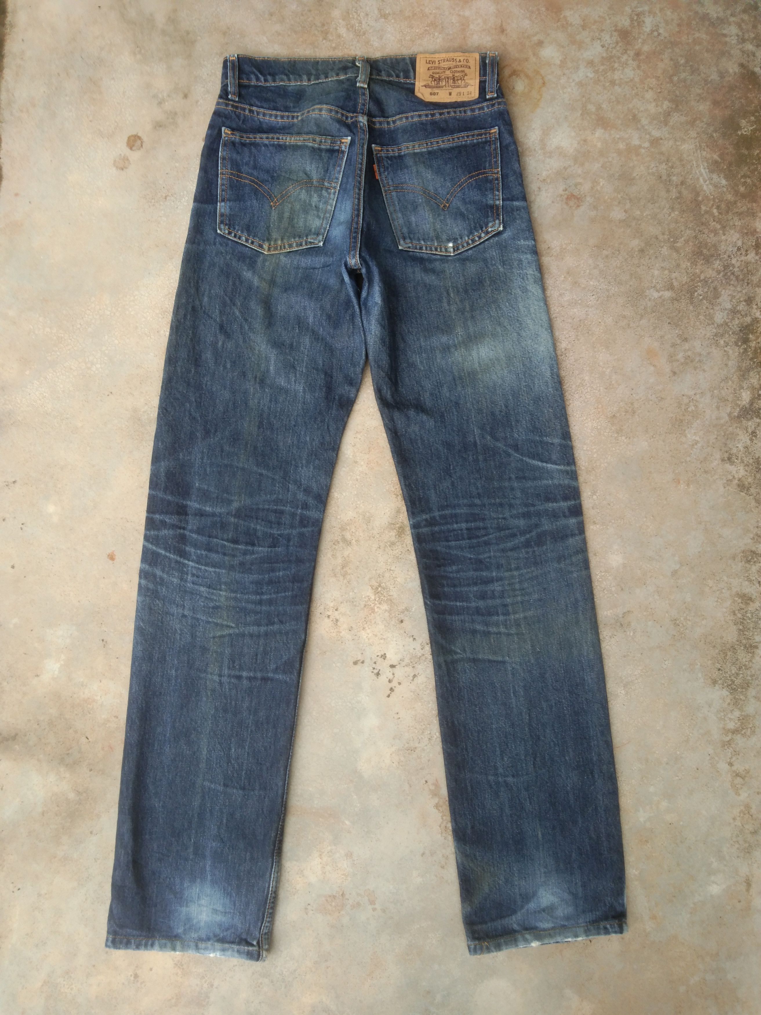 Levi's Vintage Levi's Jeans 607 Orange Tab Distressed Denim 29x33 Size US 29 - 2 Thumbnail
