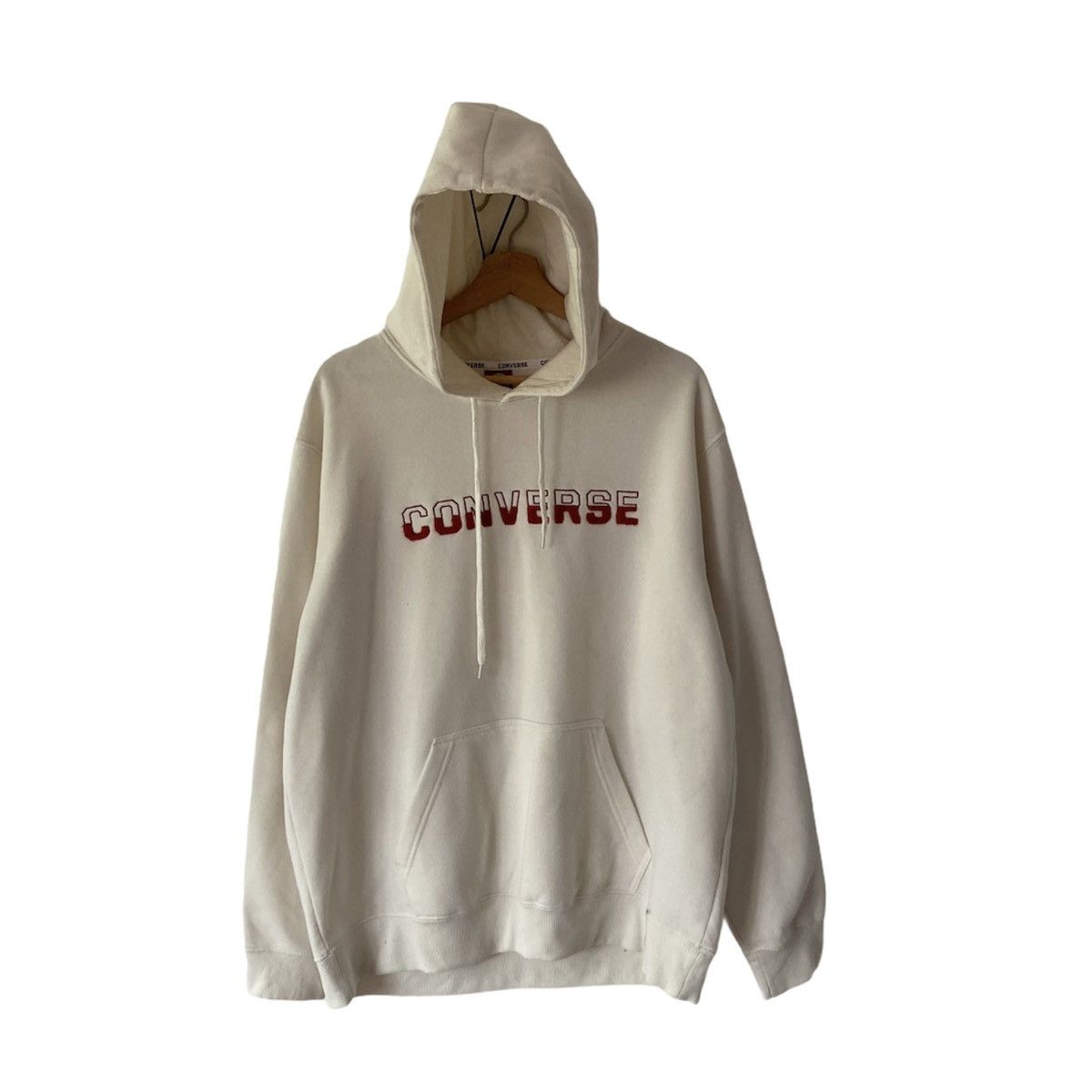 image of Converse Sweater Hoodie Over Size 4L in White, Men's