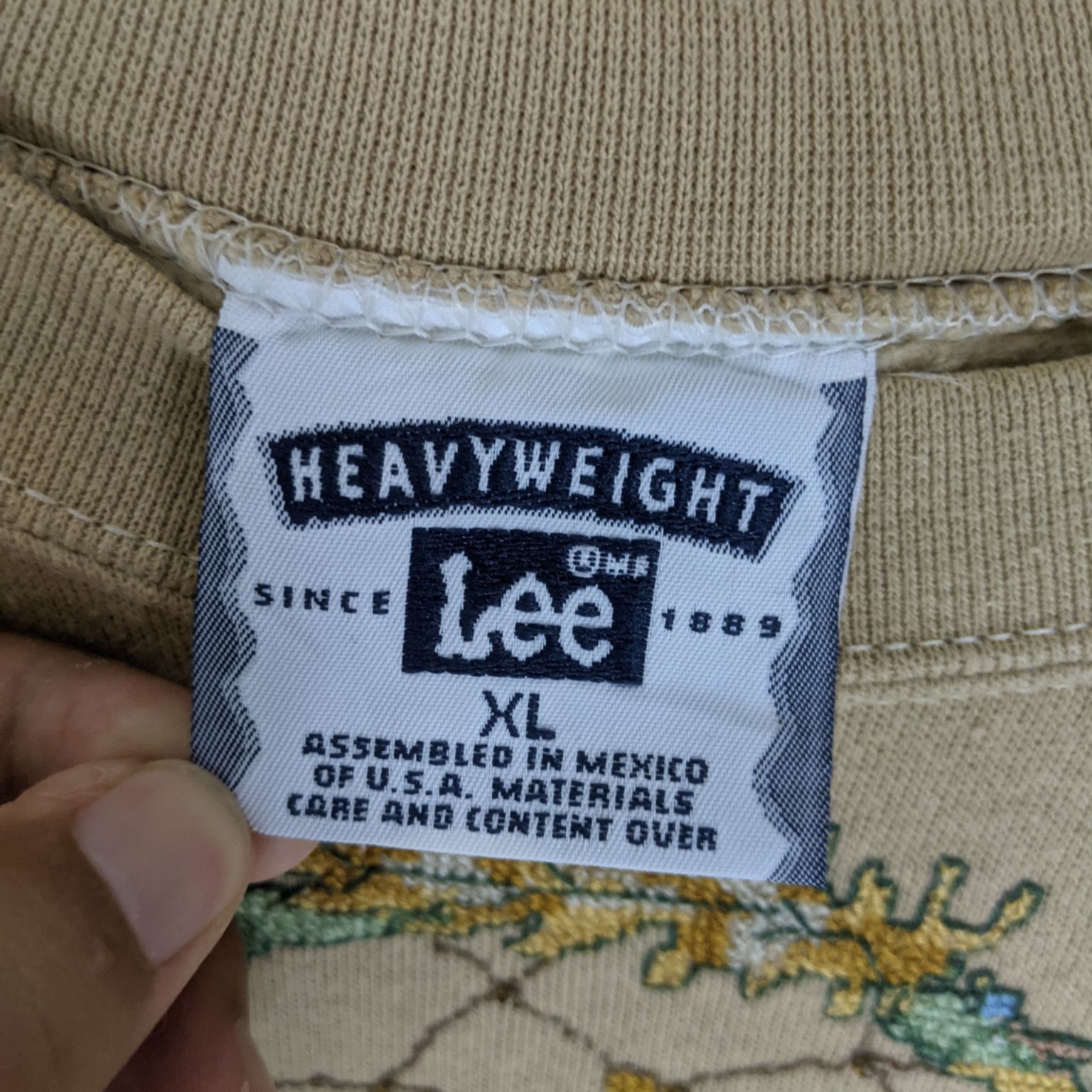 Lee Vintage 90's LEE Knit Big Image Jumper Sweatshirt Size US XL / EU 56 / 4 - 8 Thumbnail