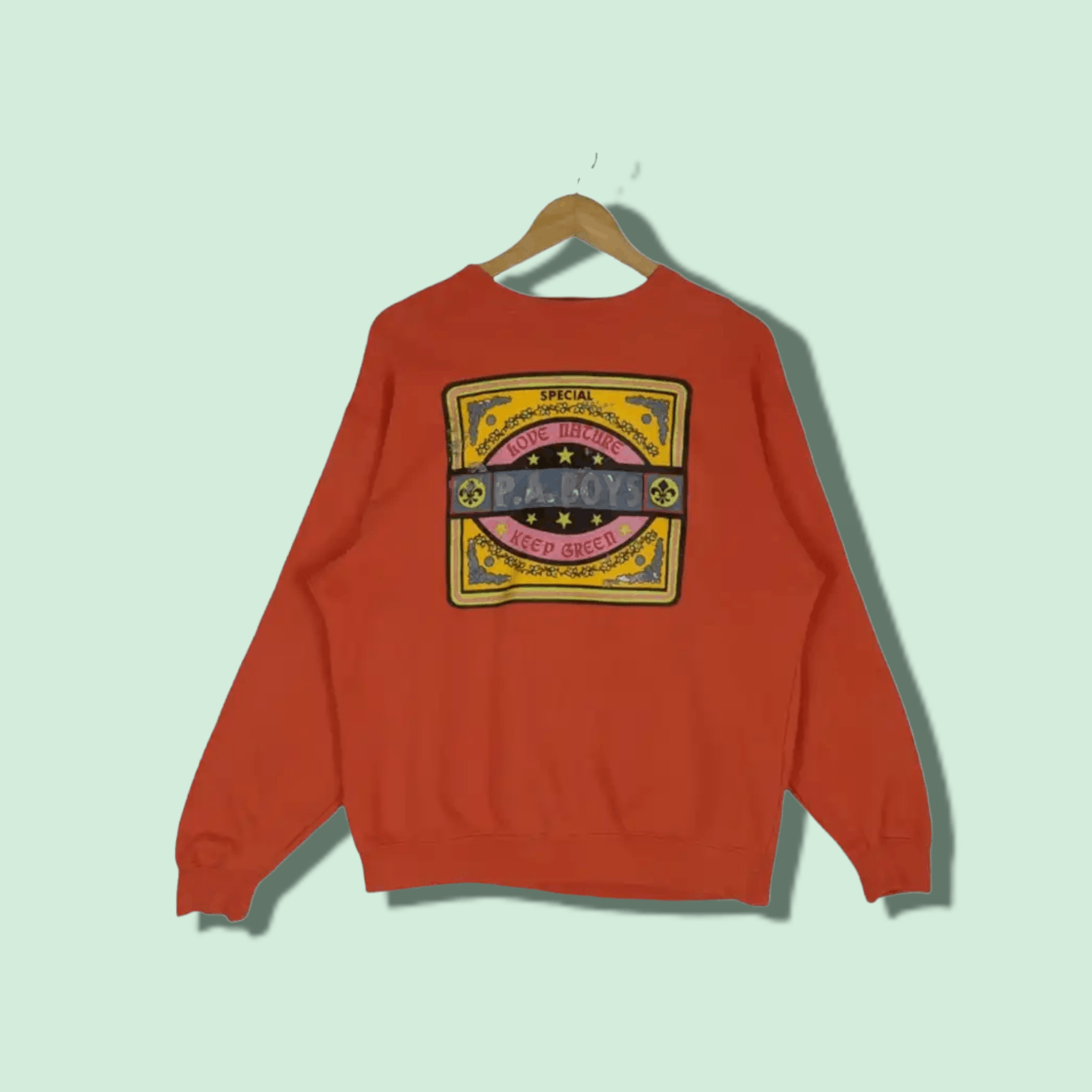 Japanese Brand Vintage 90's PA BOYS Big Logo Jumper Sweatshirt Size US M / EU 48-50 / 2 - 1 Thumbnail
