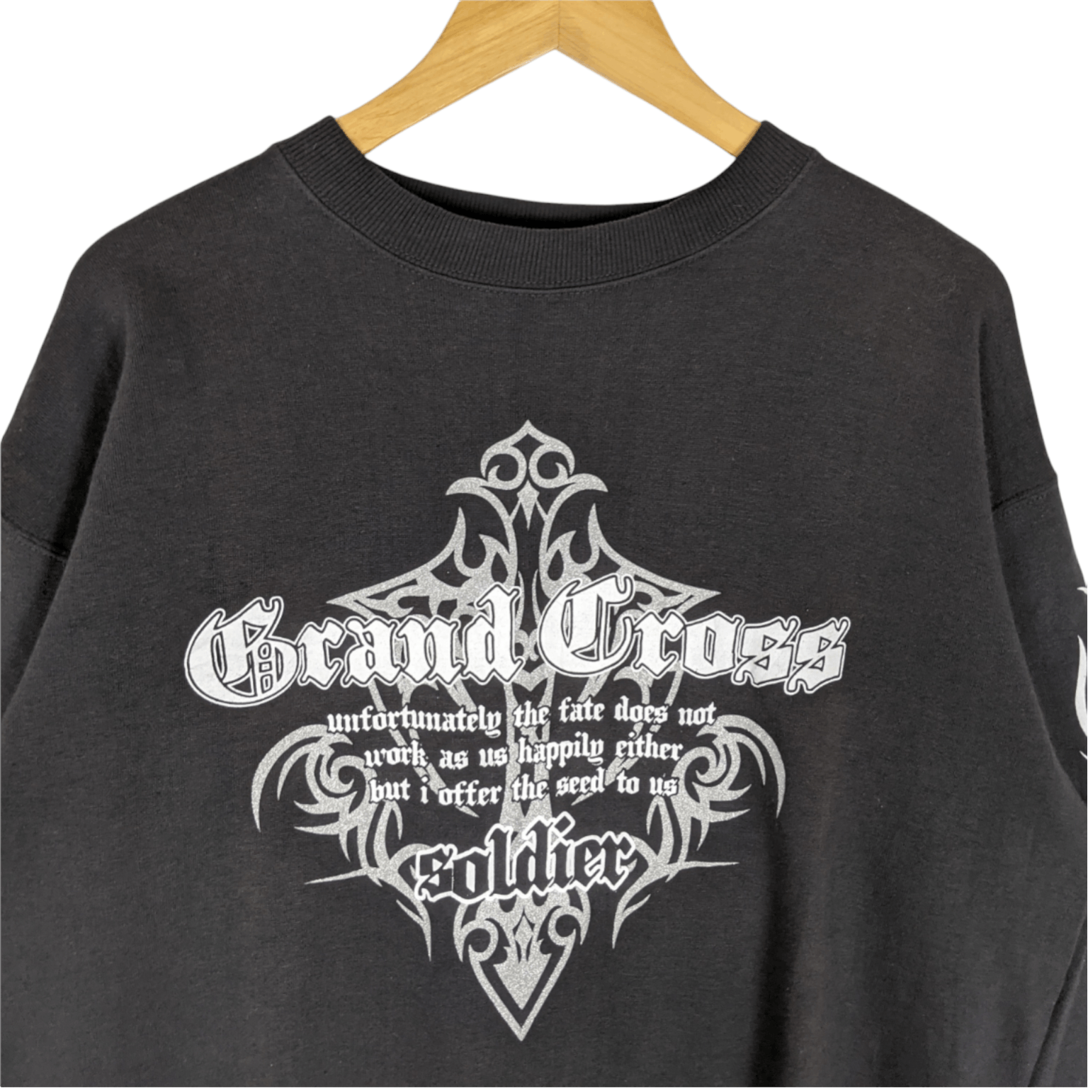 Japanese Brand BEAUMERE Grand Cross Chrome Heart Style Jumper Sweatshirt Size US XXL / EU 58 / 5 - 3 Thumbnail