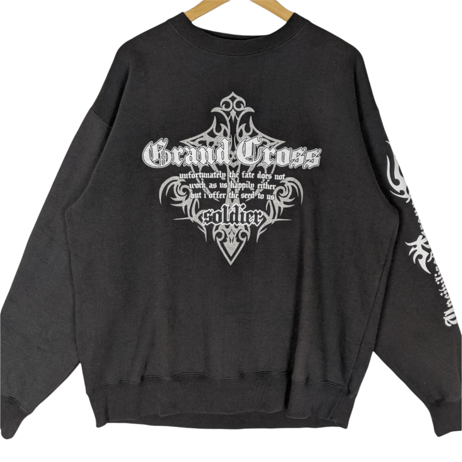 Japanese Brand BEAUMERE Grand Cross Chrome Heart Style Jumper Sweatshirt Size US XXL / EU 58 / 5 - 2 Thumbnail