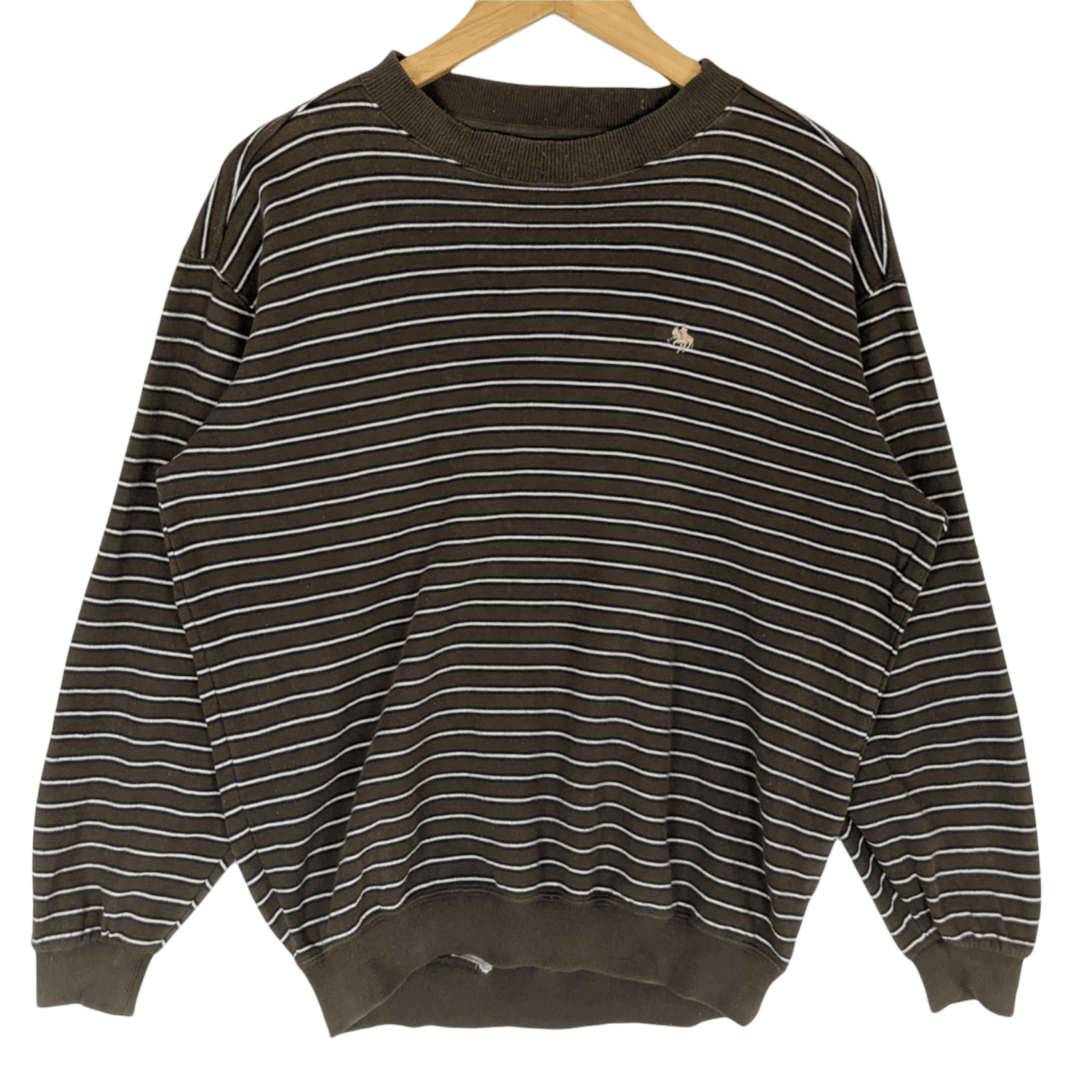 Japanese Brand POLO Striped Jumper Sweatshirt Size US M / EU 48-50 / 2 - 2 Thumbnail
