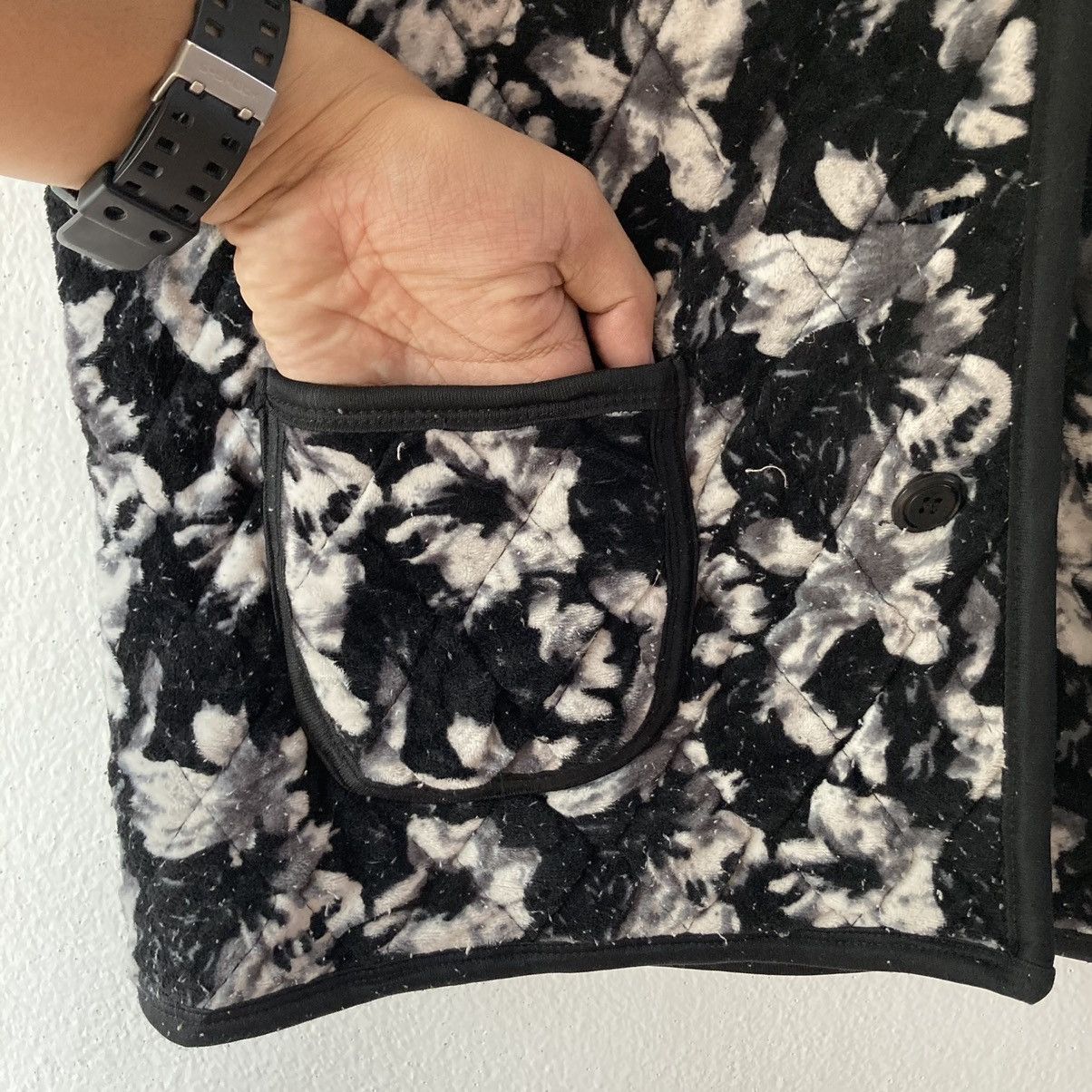 Japanese Brand Black/White Flowering Vest Size M / US 6-8 / IT 42-44 - 2 Thumbnail