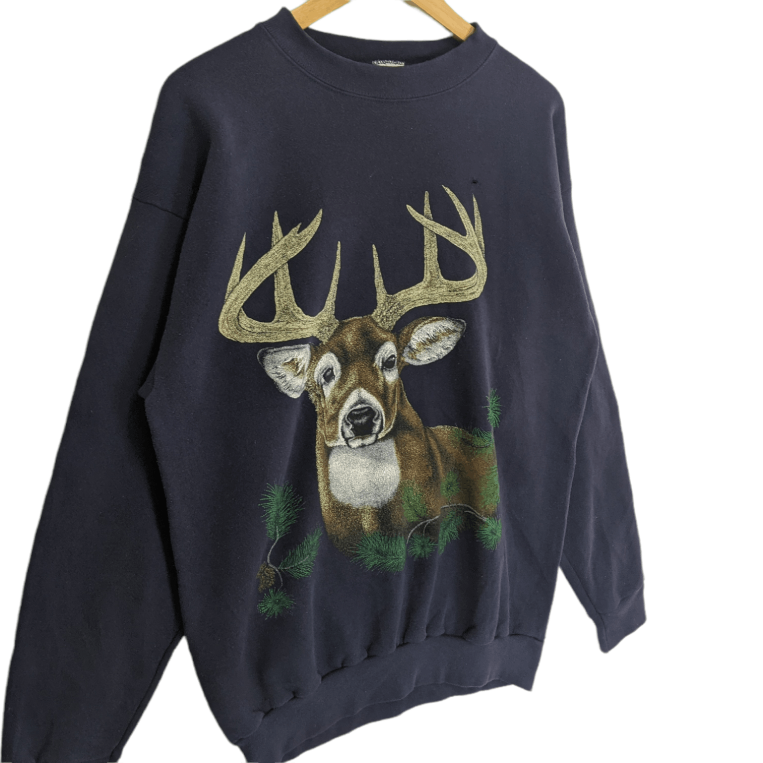 Tultex Vintage 90's TULTEX Deer Animal Graphic Big Image Sweatshirt Size US XL / EU 56 / 4 - 3 Thumbnail