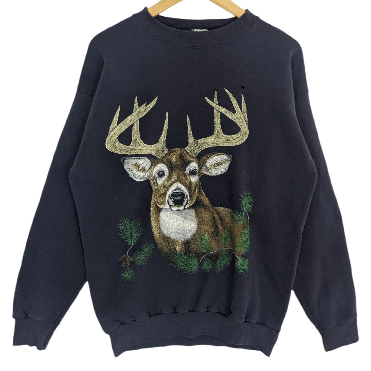 Tultex Vintage 90's TULTEX Deer Animal Graphic Big Image Sweatshirt Size US XL / EU 56 / 4 - 2 Thumbnail